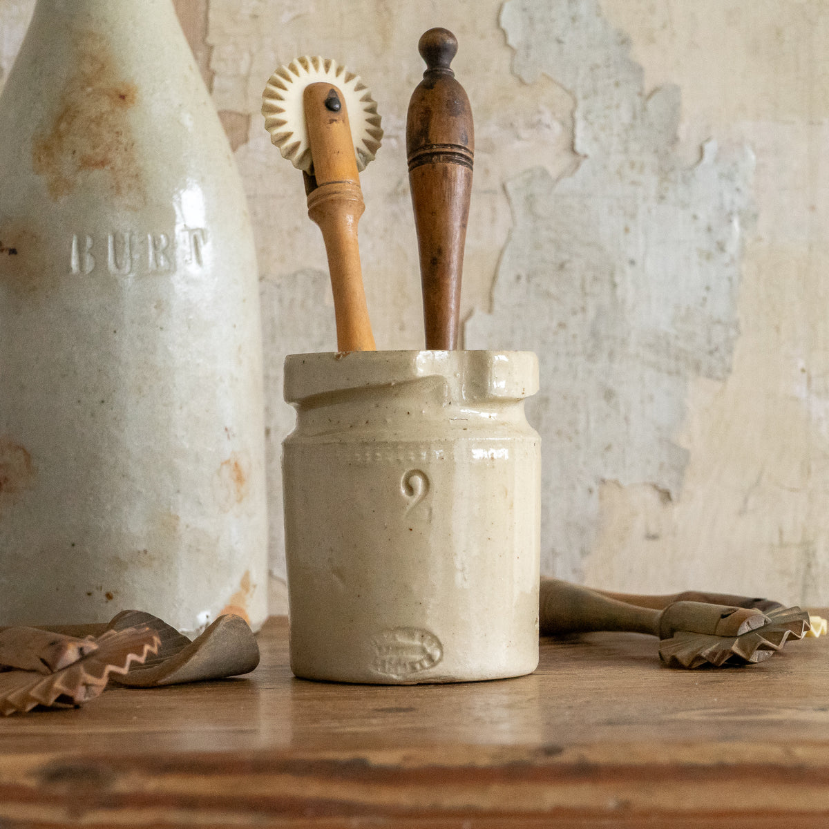 Antique Stoneware HARRODS Preserve Pot