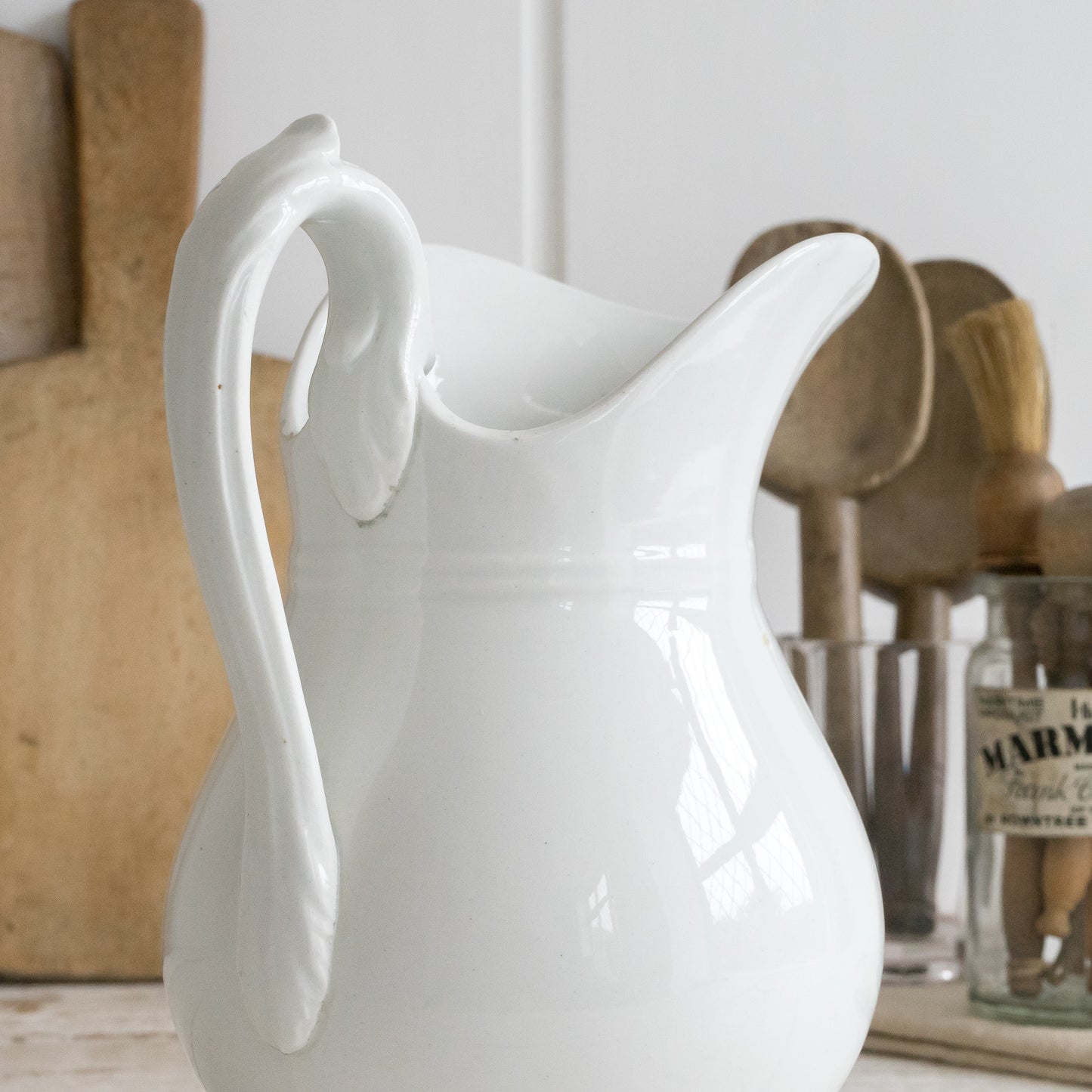 French White Ironstone Jug