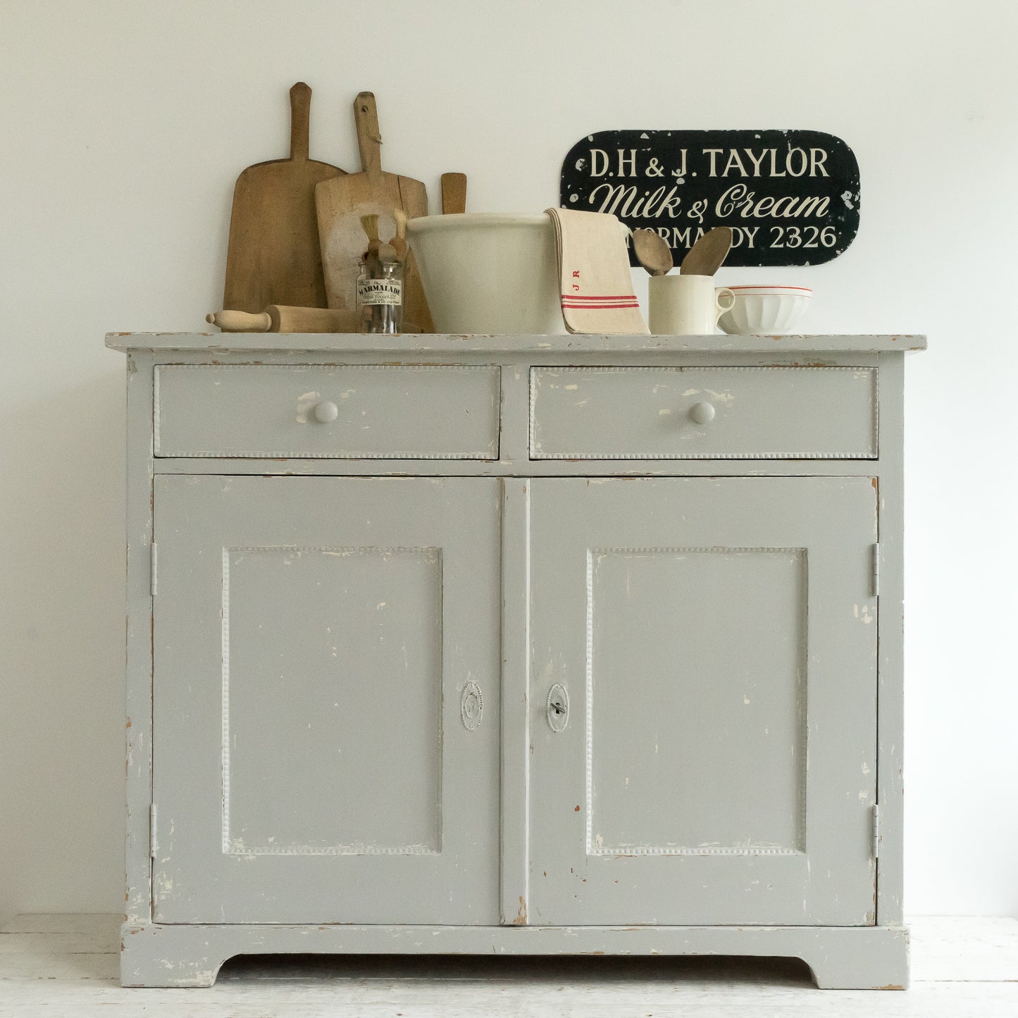 Timeworn Painted Cupboard