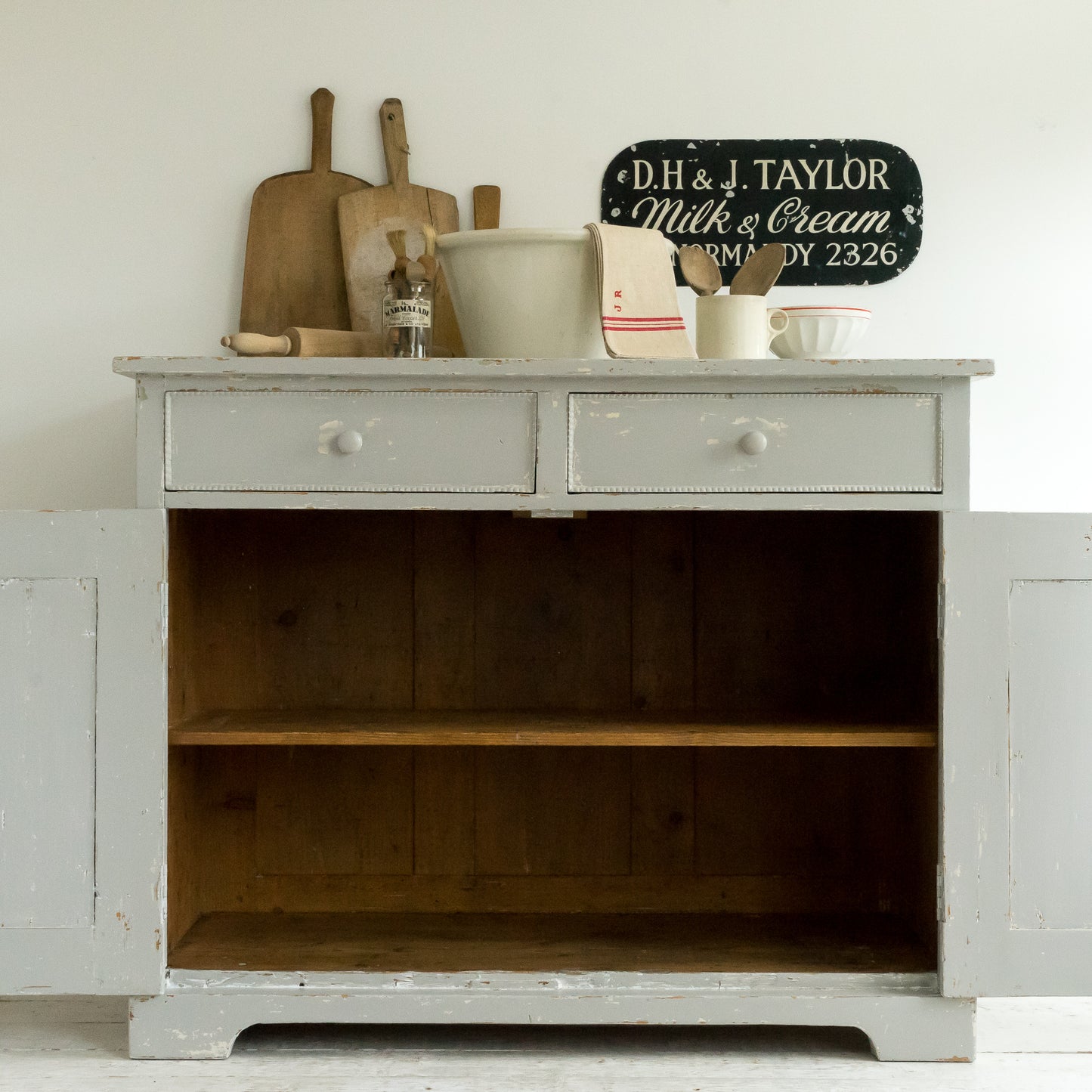 Timeworn Painted Cupboard