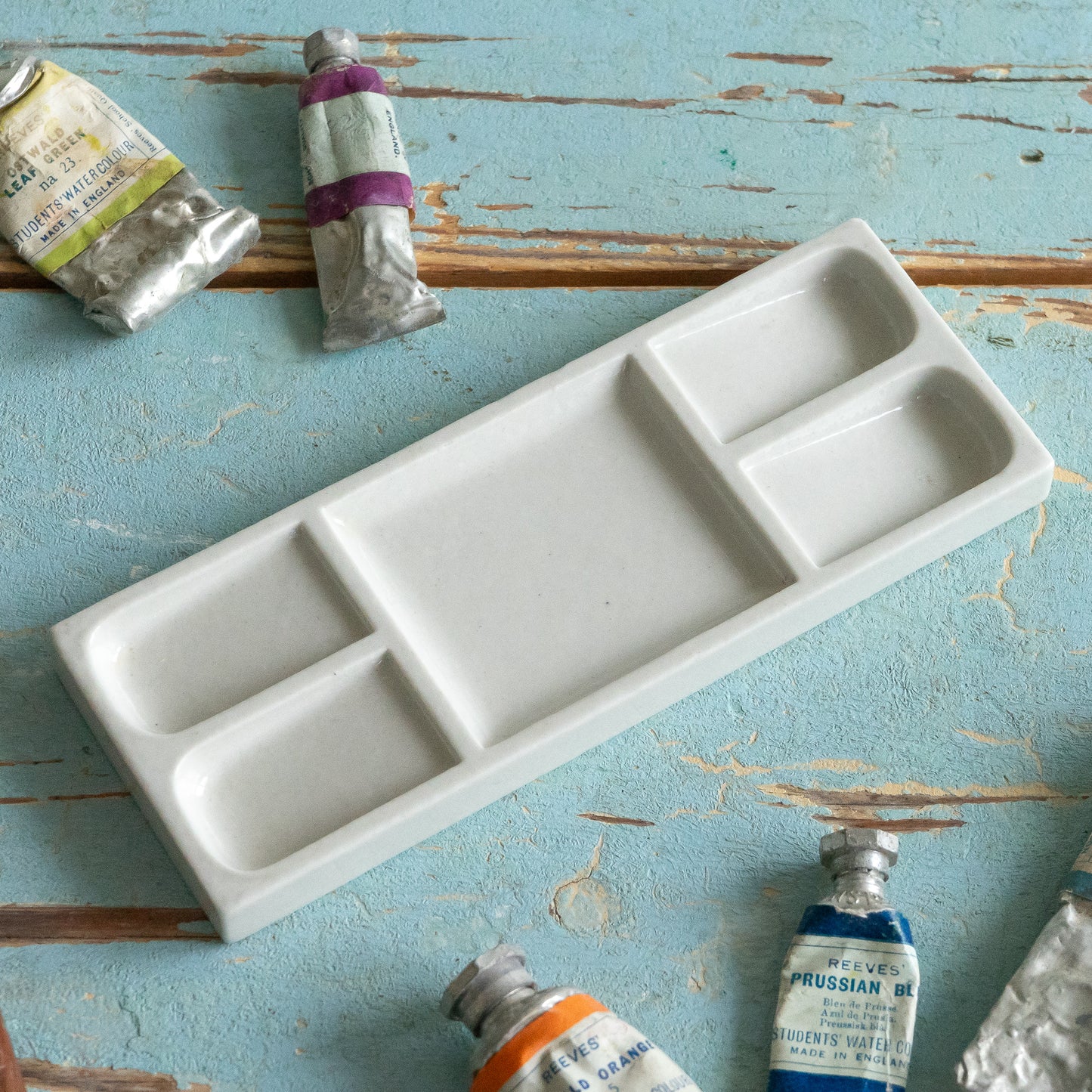 Vintage ROWNEY & Co ironstone Paint Palette