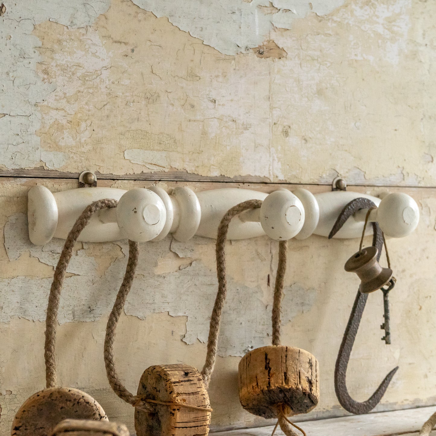 White Painted Coat Hooks