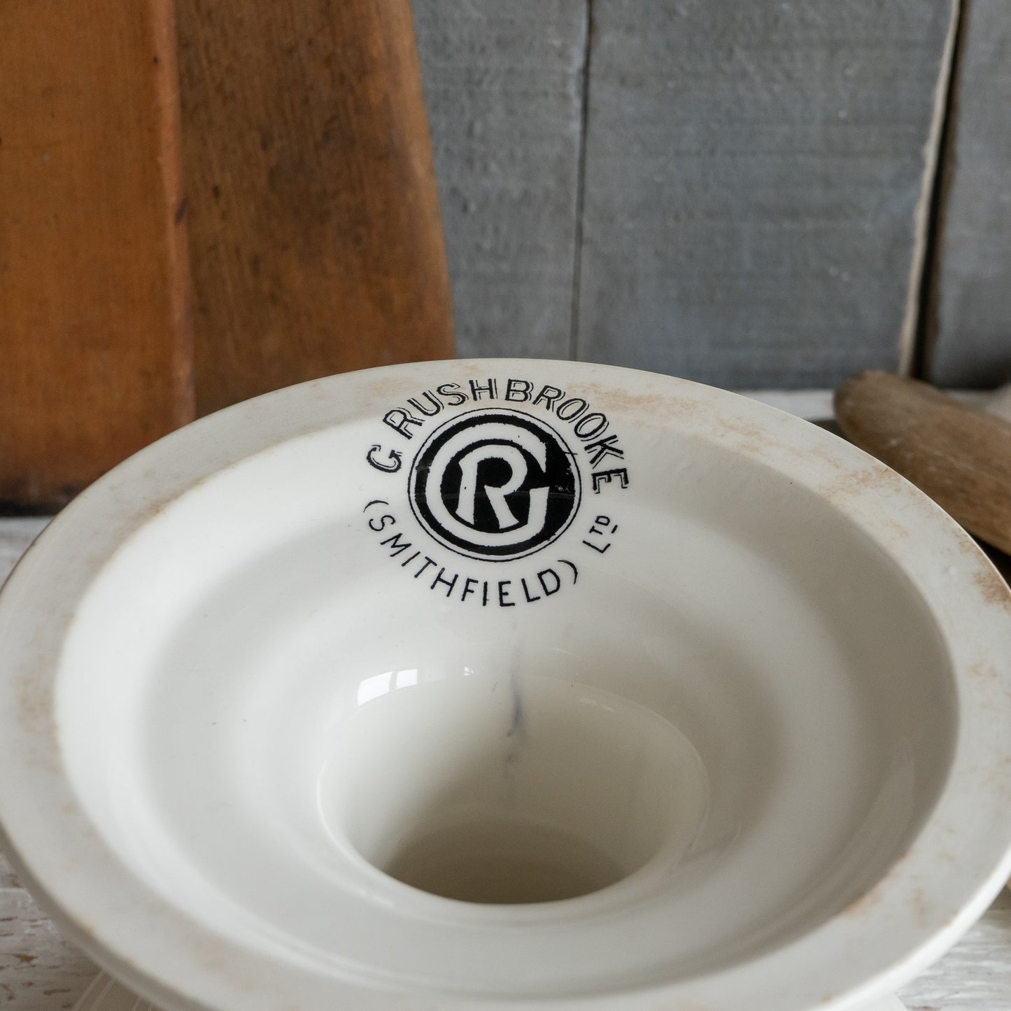 Antique Rushbrooke Ironstone Adverstising Hamstand