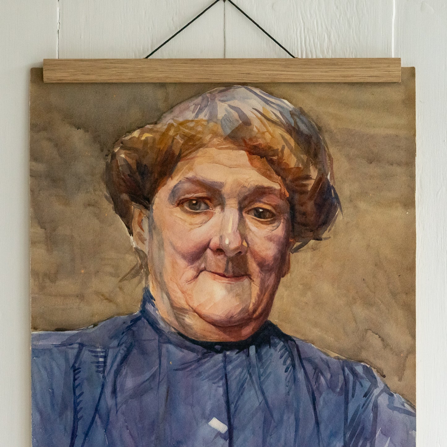 Antique Watercolour Painting of a Lady