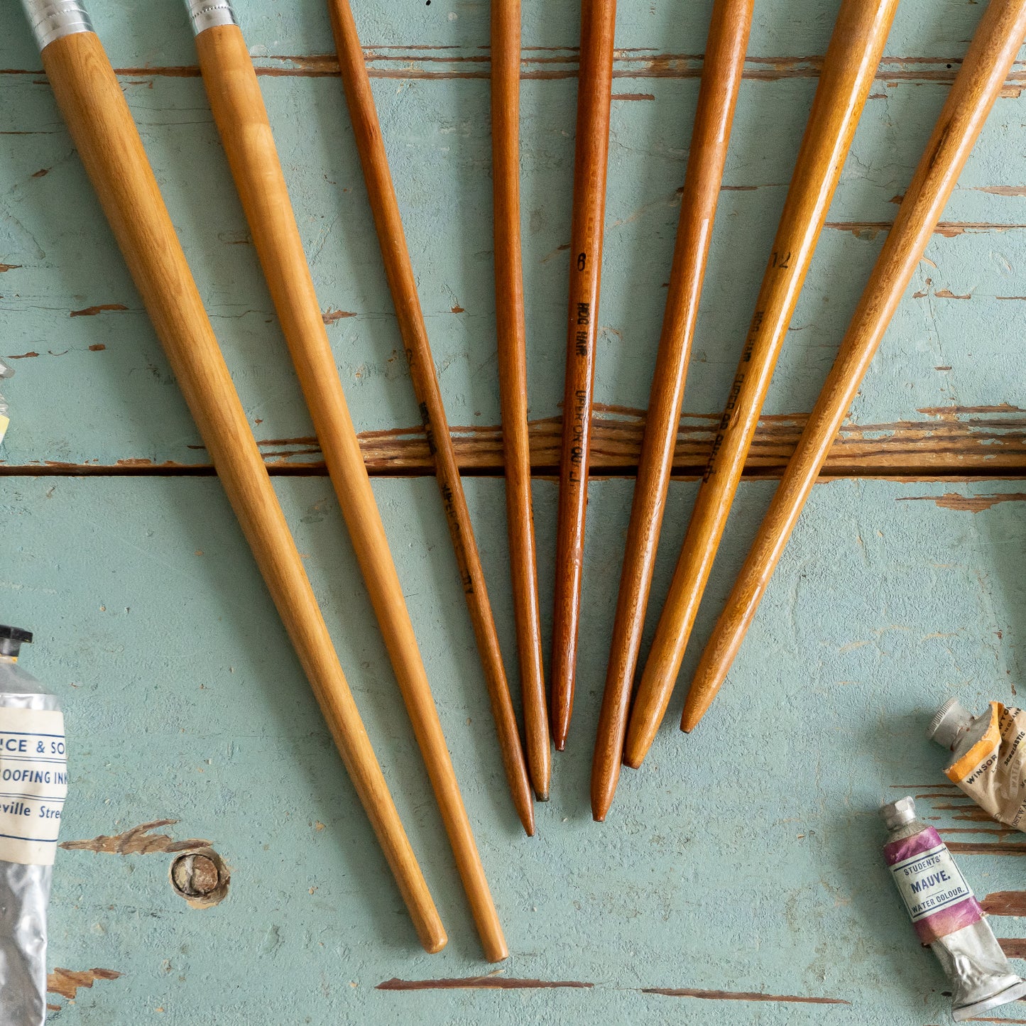 Collection of Vintage Paint Brushes