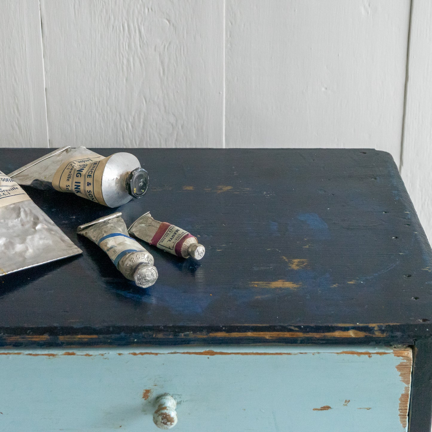 Cute Little Blue Painted Drawers