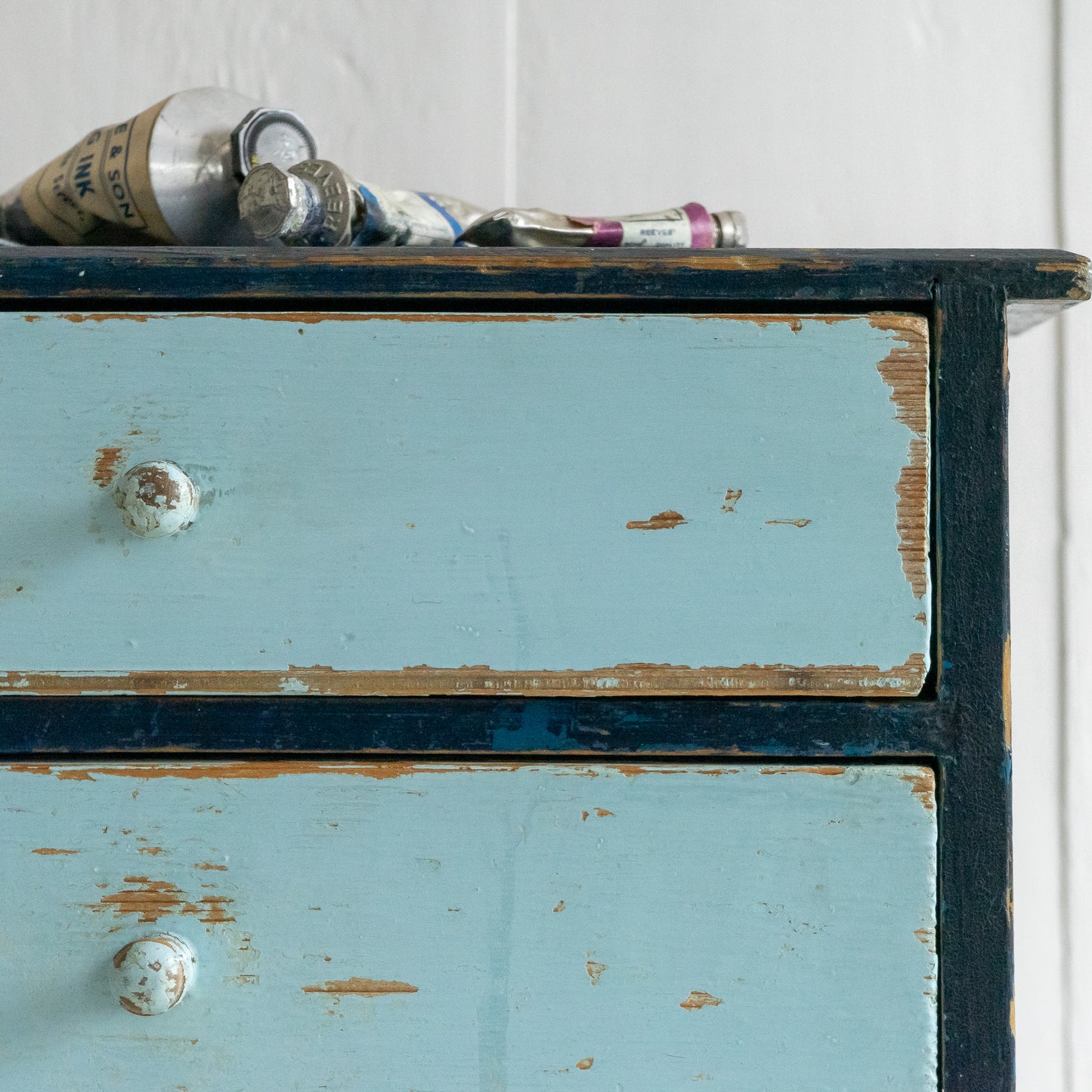 Cute Little Blue Painted Drawers
