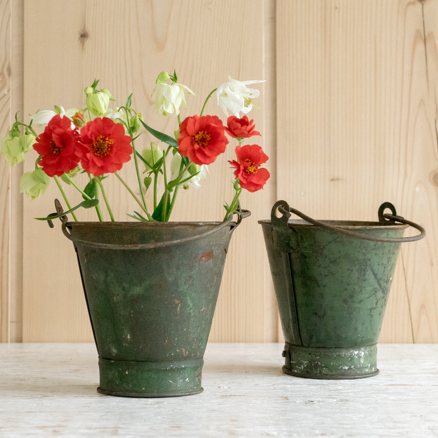 Cute Little Painted Tin Bucket