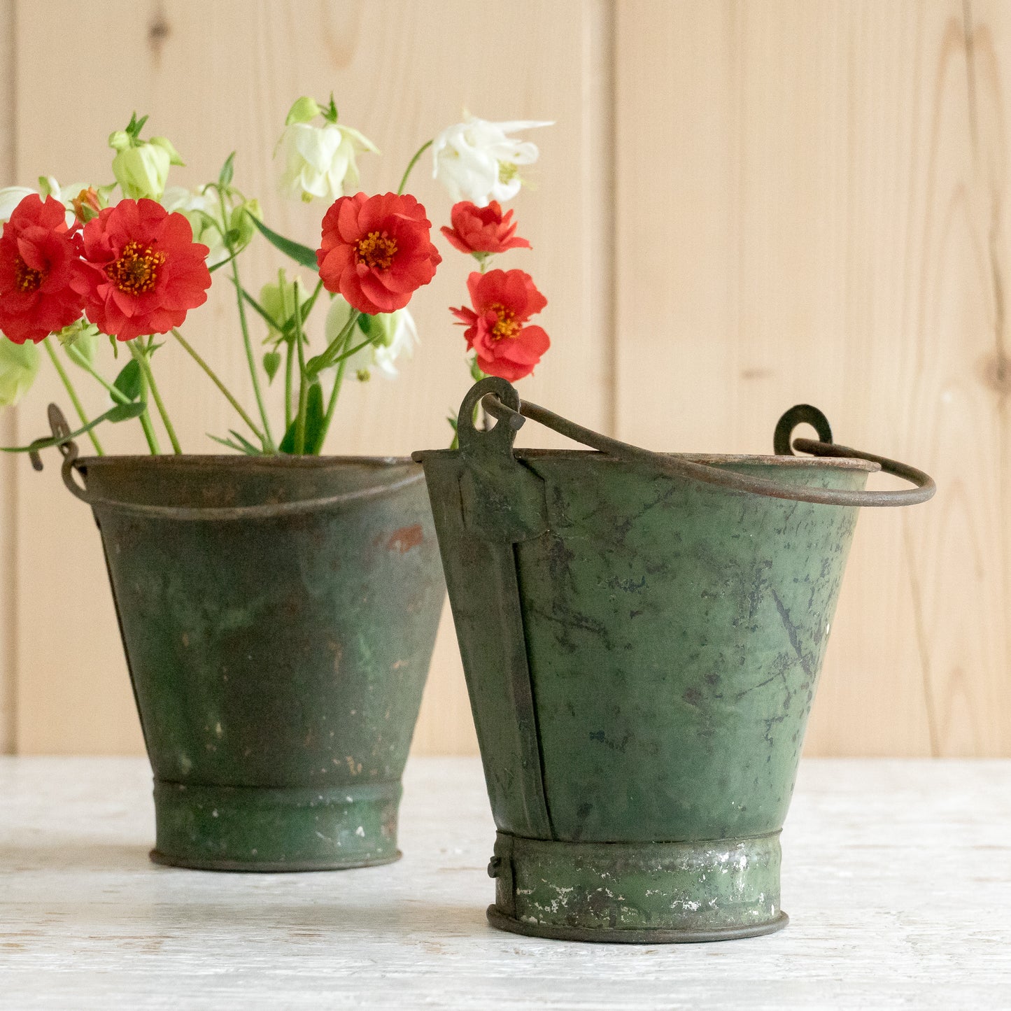 Cute Little Painted Tin Bucket
