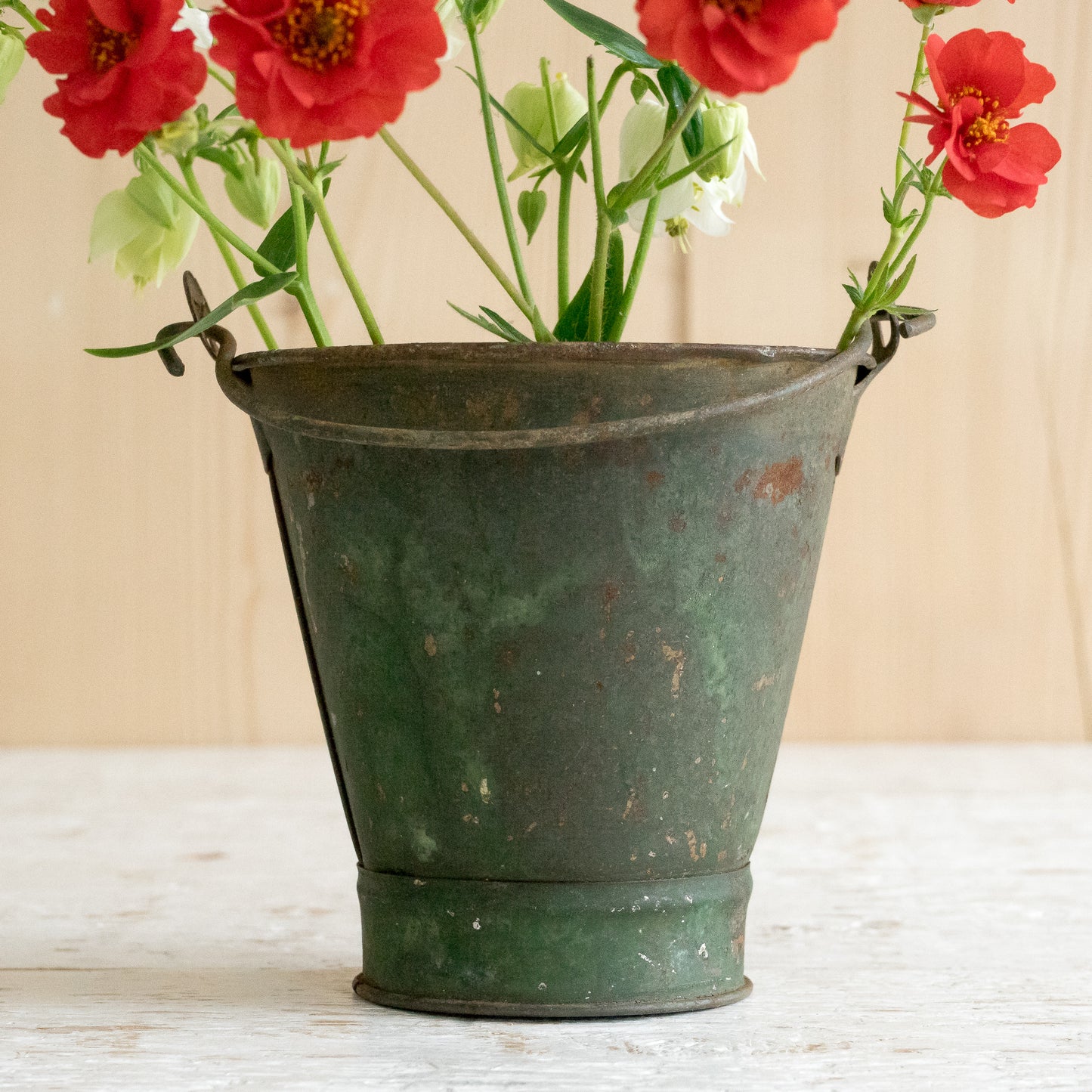 Cute Little Painted Tin Bucket