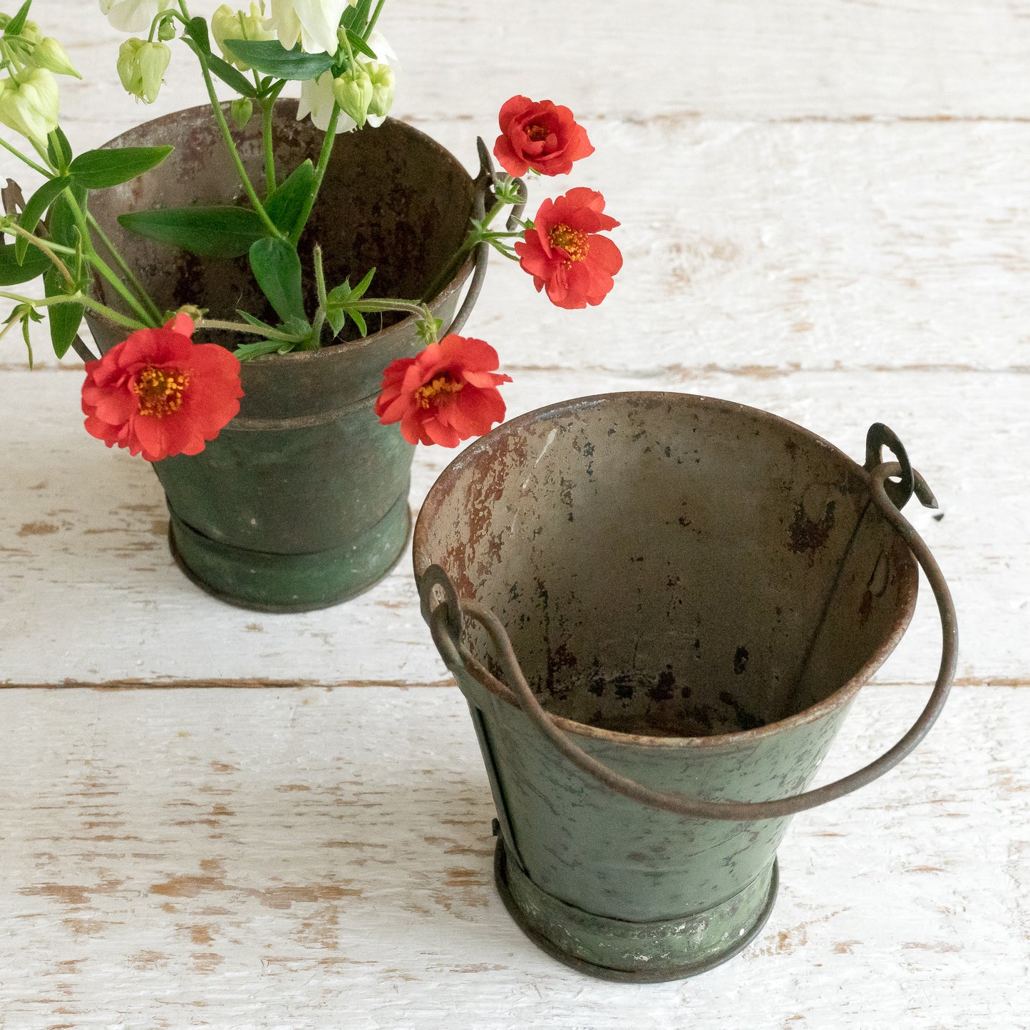 Cute Little Painted Tin Bucket