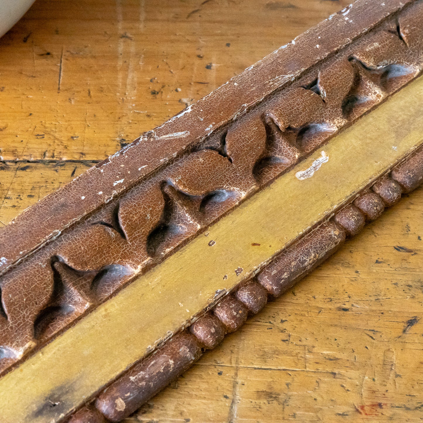Decorative Antique wooden Architrave Fragment