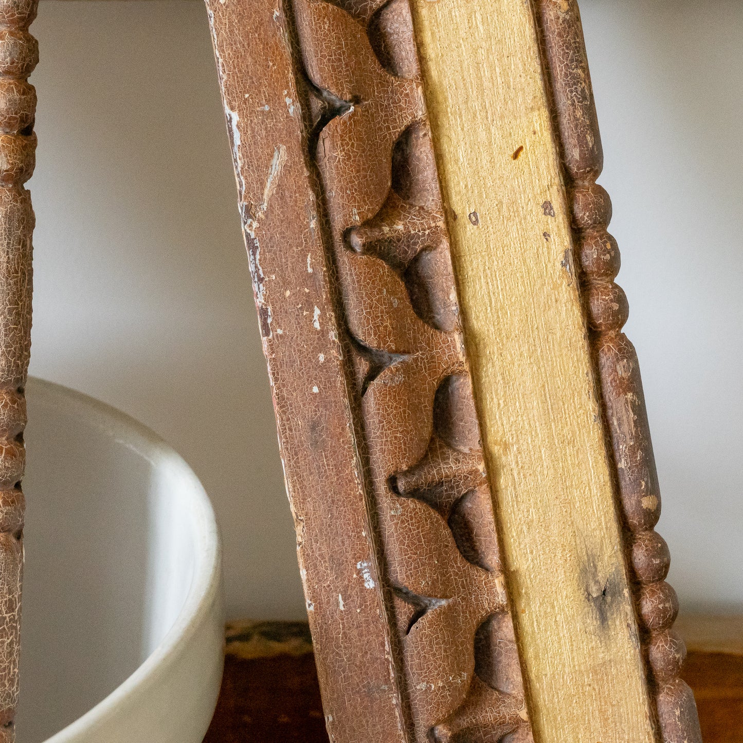 Decorative Antique wooden Architrave Fragment
