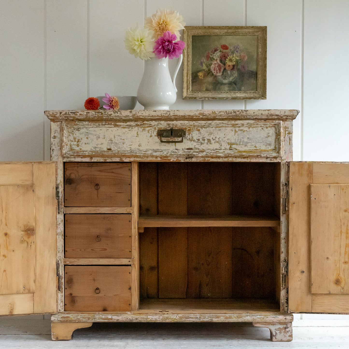 Decorative Dry Scraped Cupboard