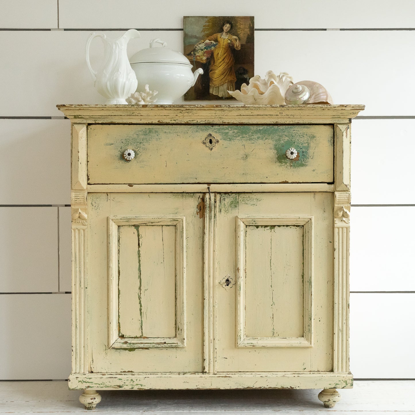 Decorative Original Painted Cupboard