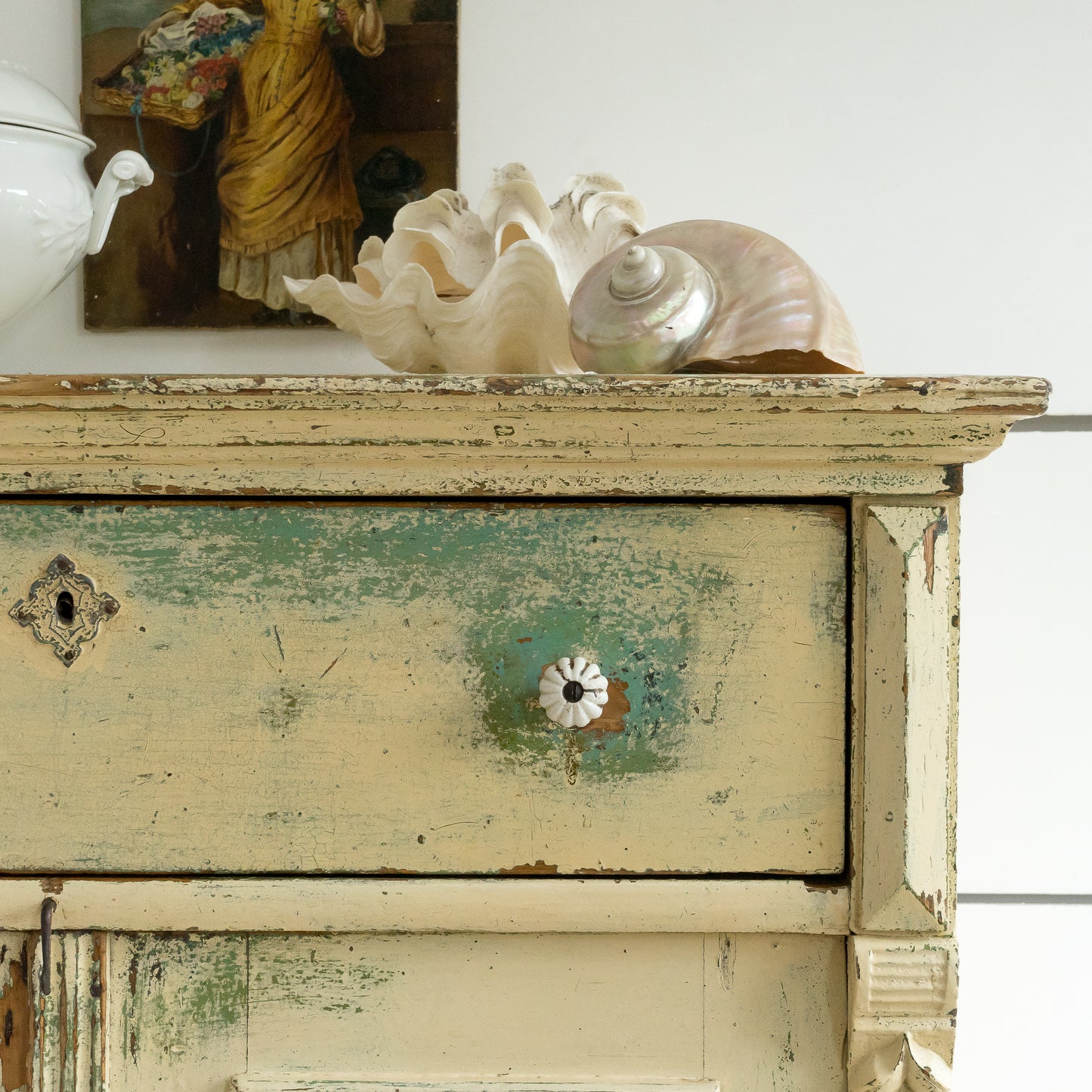 Decorative Original Painted Cupboard