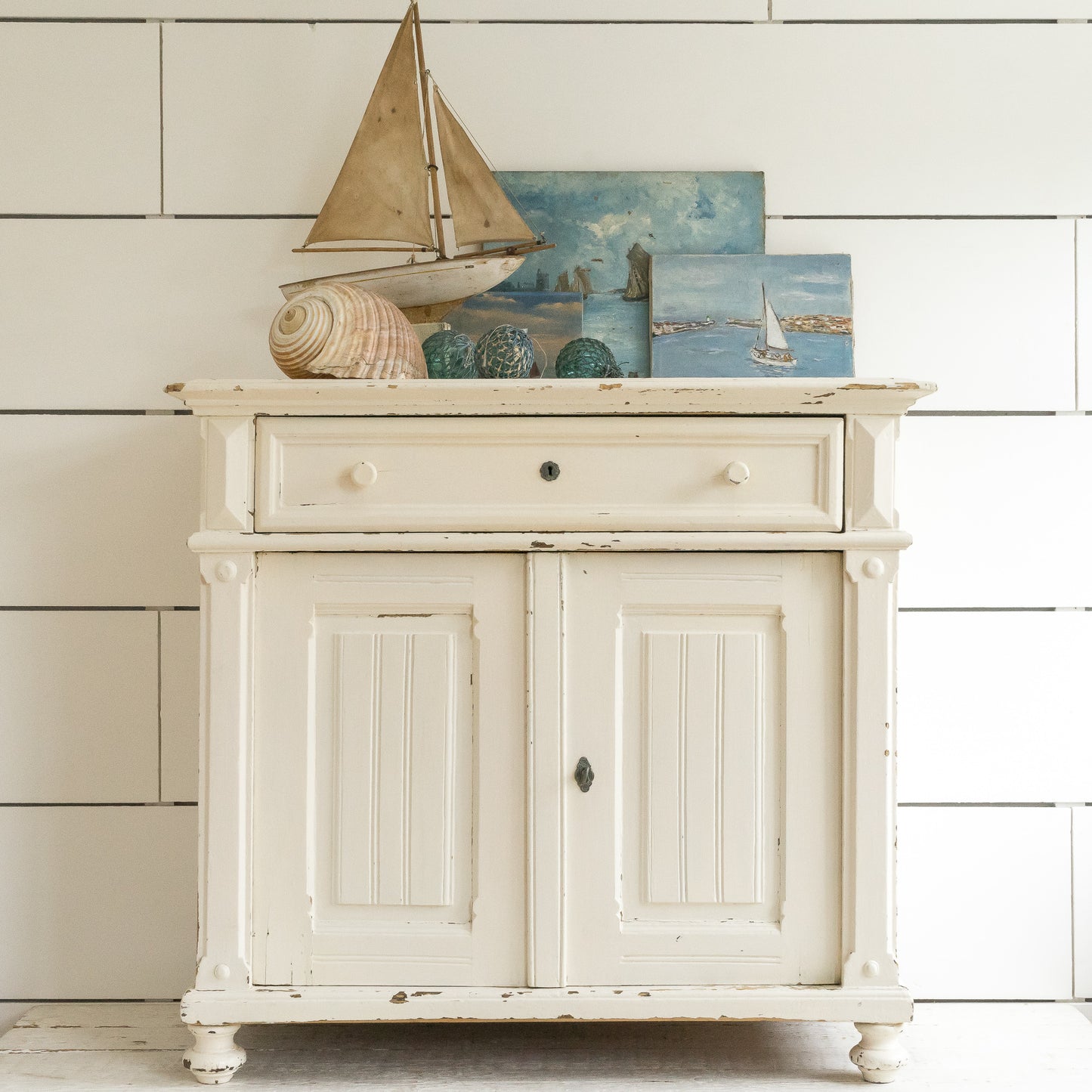 DECORATIVE TIMEWORN CUPBOARD