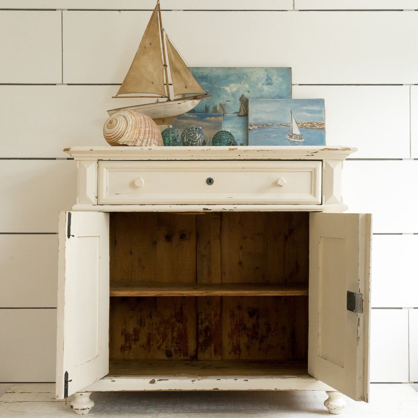 DECORATIVE TIMEWORN CUPBOARD