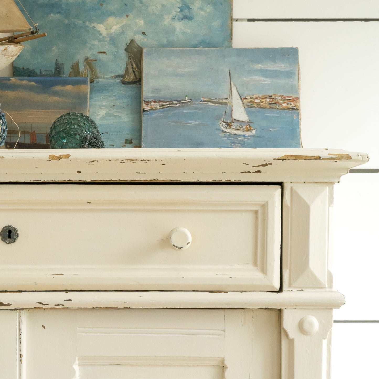 DECORATIVE TIMEWORN CUPBOARD