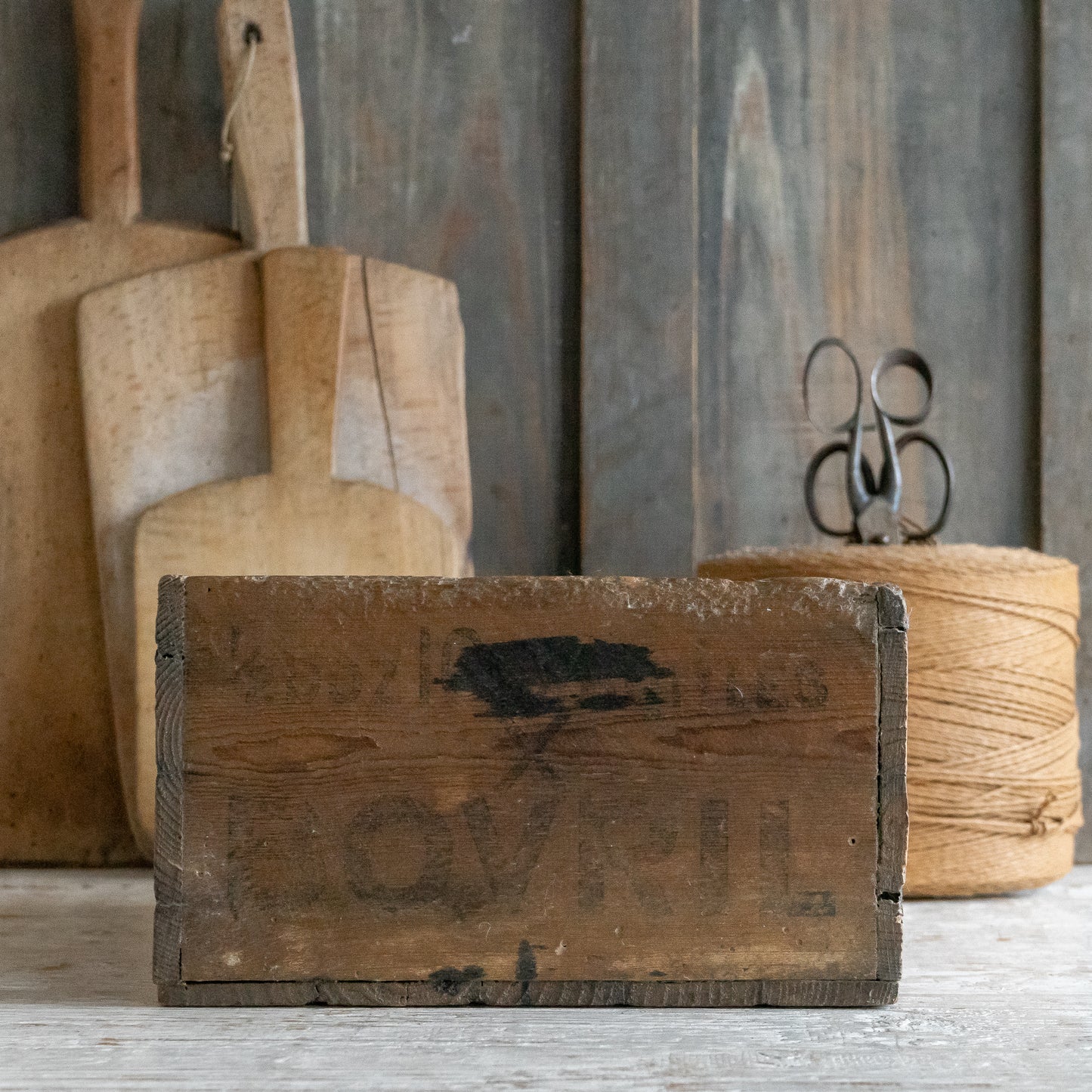 Fabulous Large Rustic BOVRIL Box