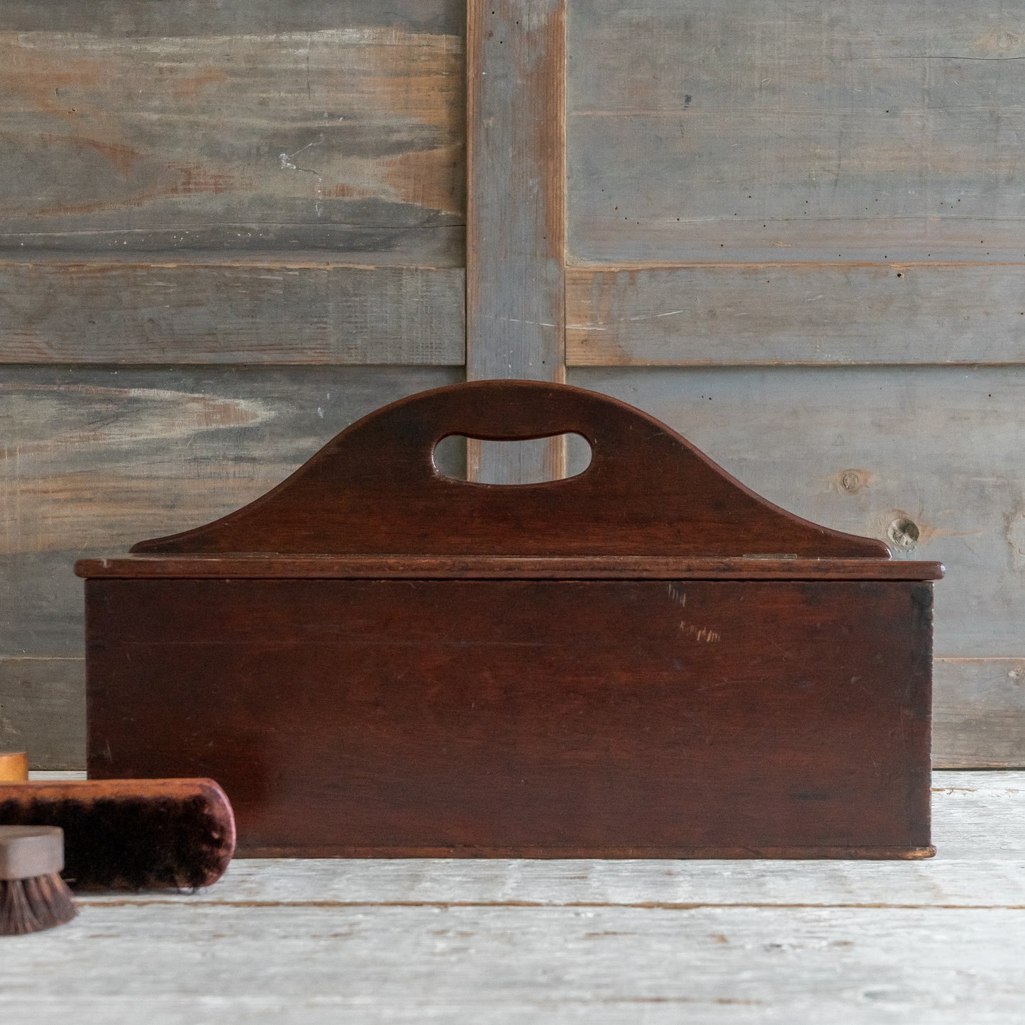 Fabulous Lidded Mahogany Cutlery Tray Box