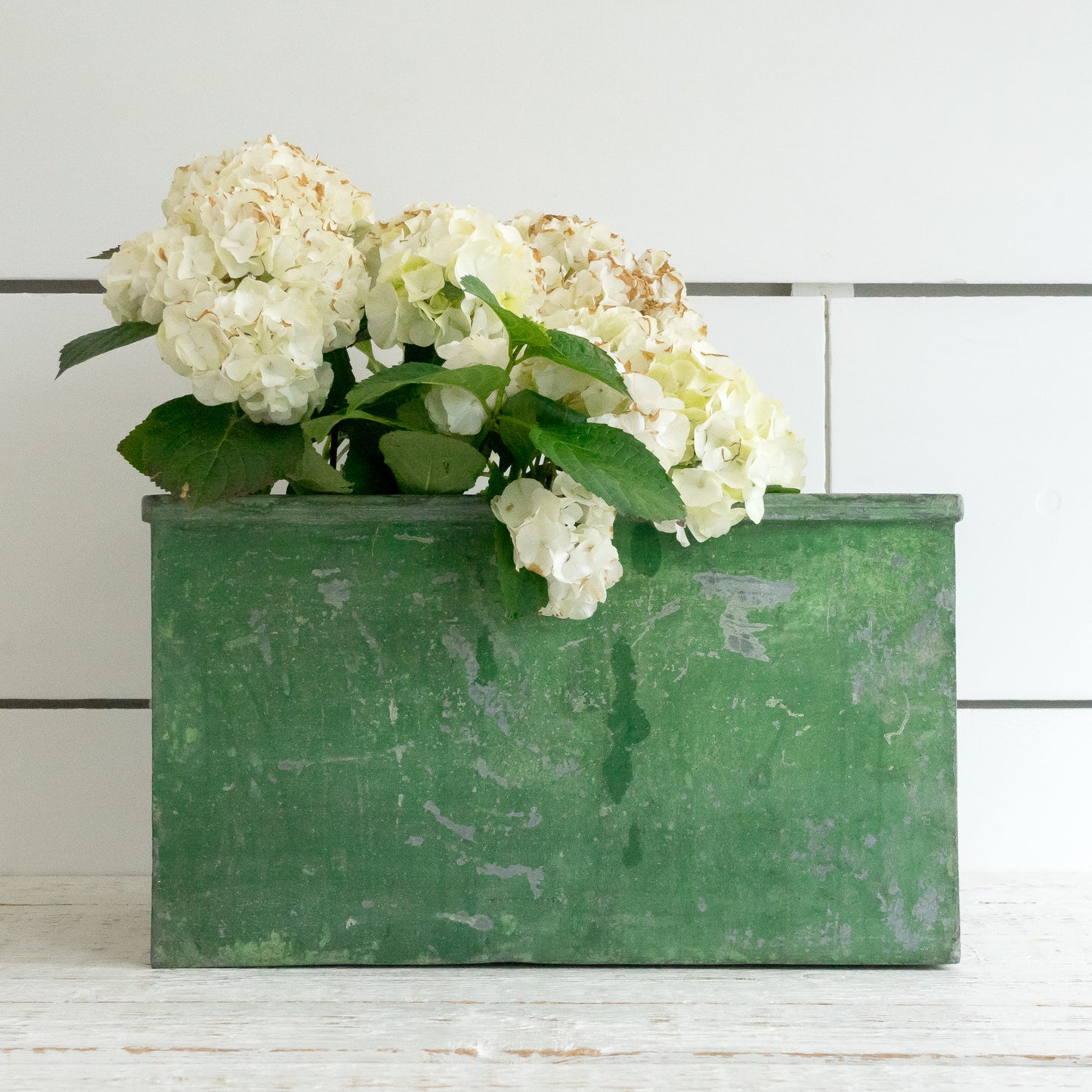 FABULOUS ORIGINAL PAINTED ZINC TROUGH PLANTER