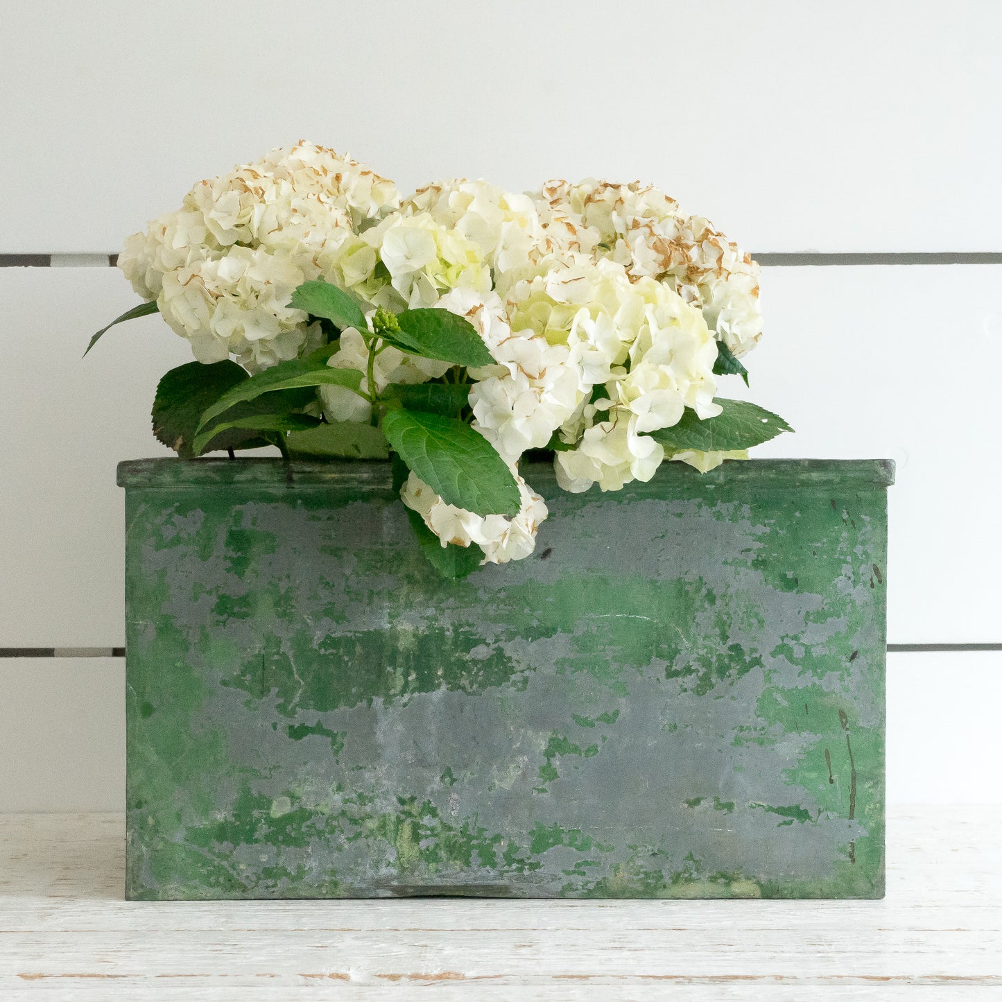 FABULOUS ORIGINAL PAINTED ZINC TROUGH PLANTER