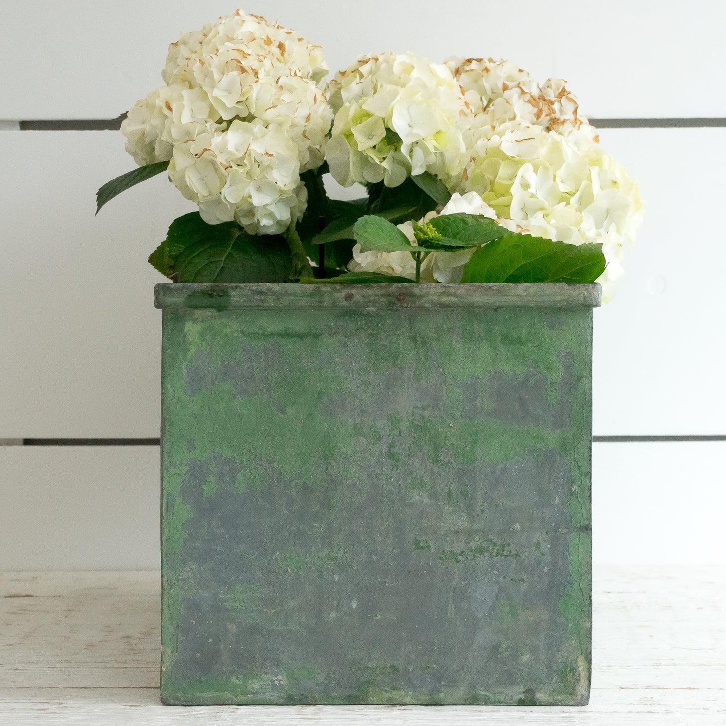 FABULOUS ORIGINAL PAINTED ZINC TROUGH PLANTER