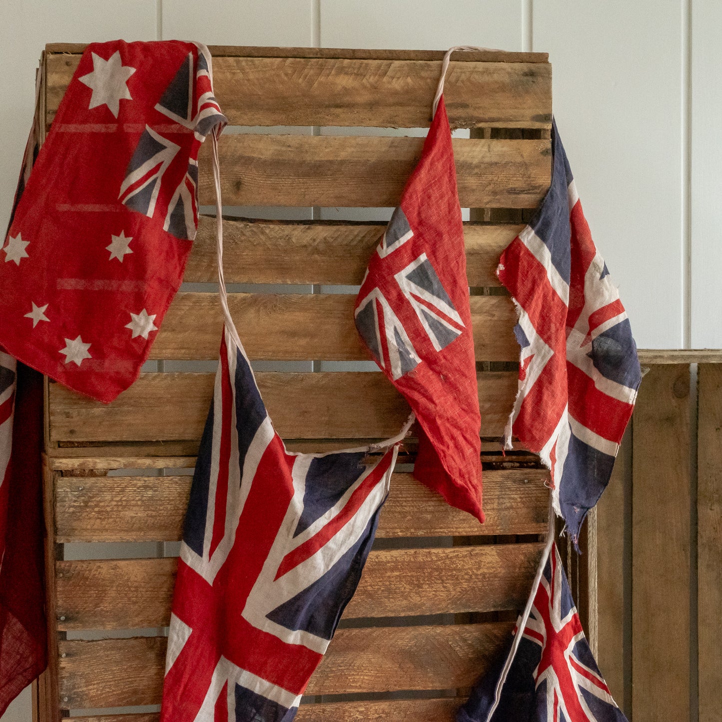 Fabulous Vintage Cotton Naval Ensign Flag Bunting