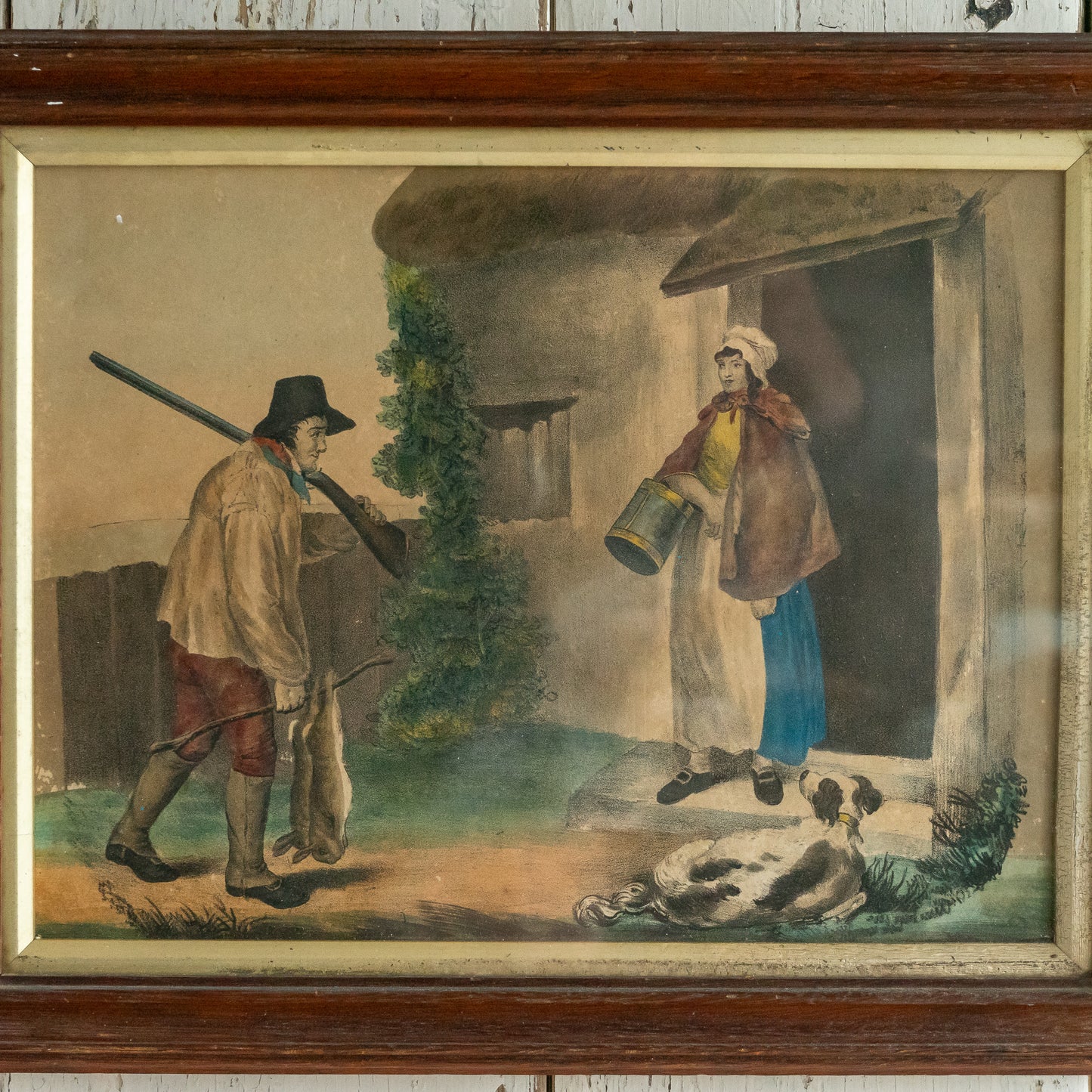 Framed Colour Rural Scene Print after George Morland