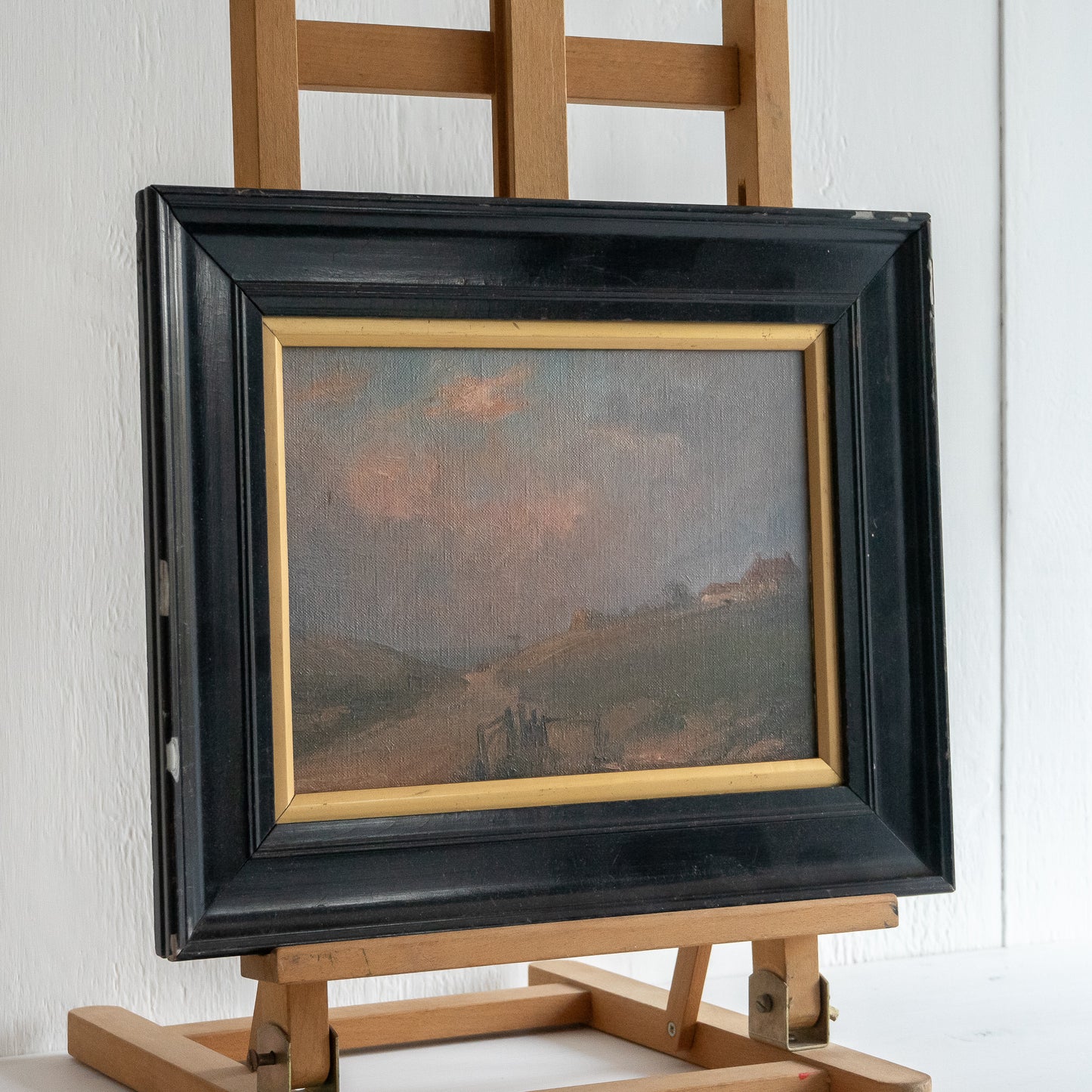 Framed Oil Painting of a Country & Coastal Scene