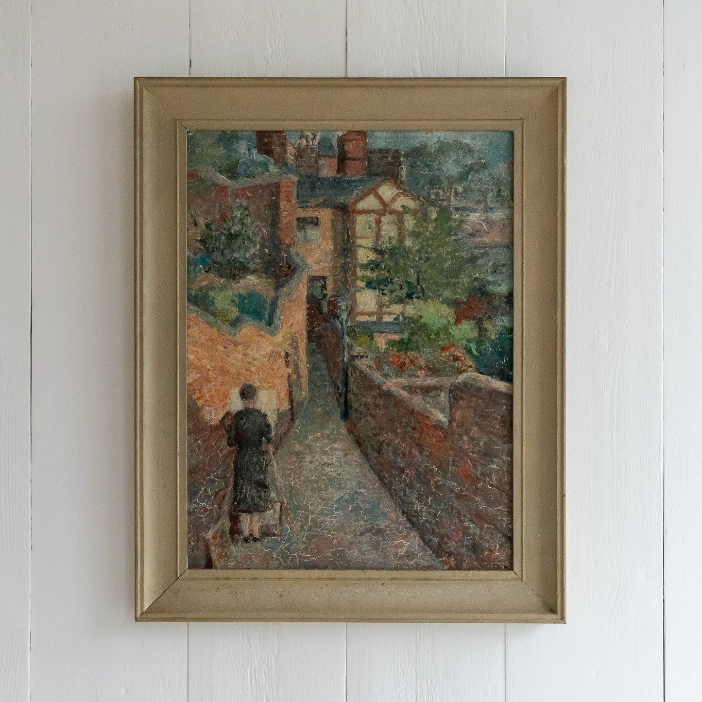 Framed Painting of an Artist Painting a Street Scene