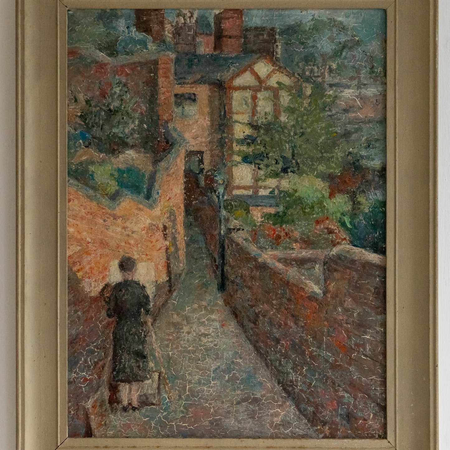 Framed Painting of an Artist Painting a Street Scene