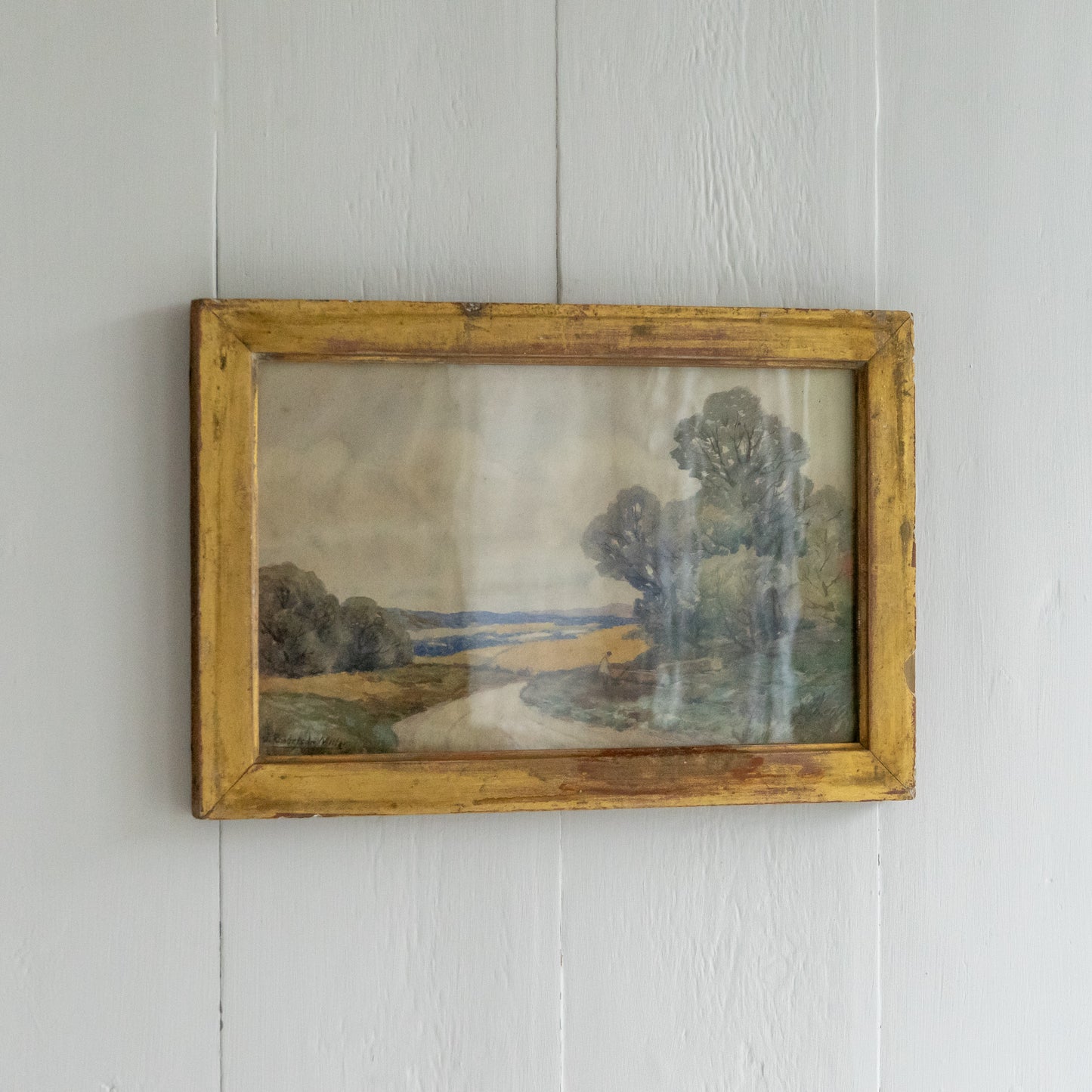Framed Watercolour Rural Landscape
