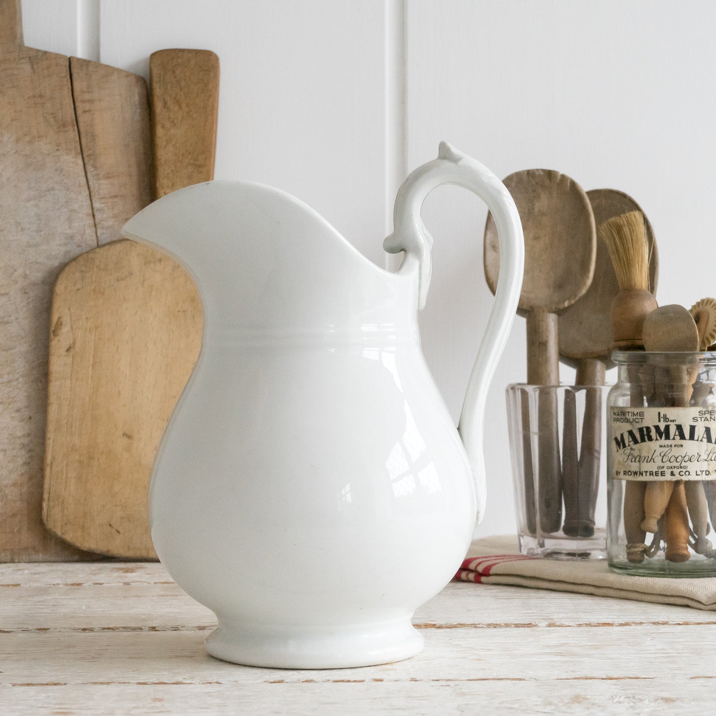 French White Ironstone Jug