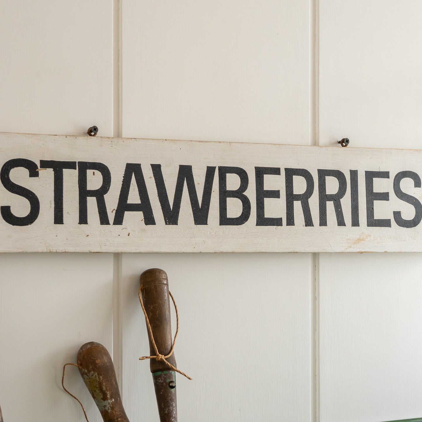 Hand Painted Strawberries Sign