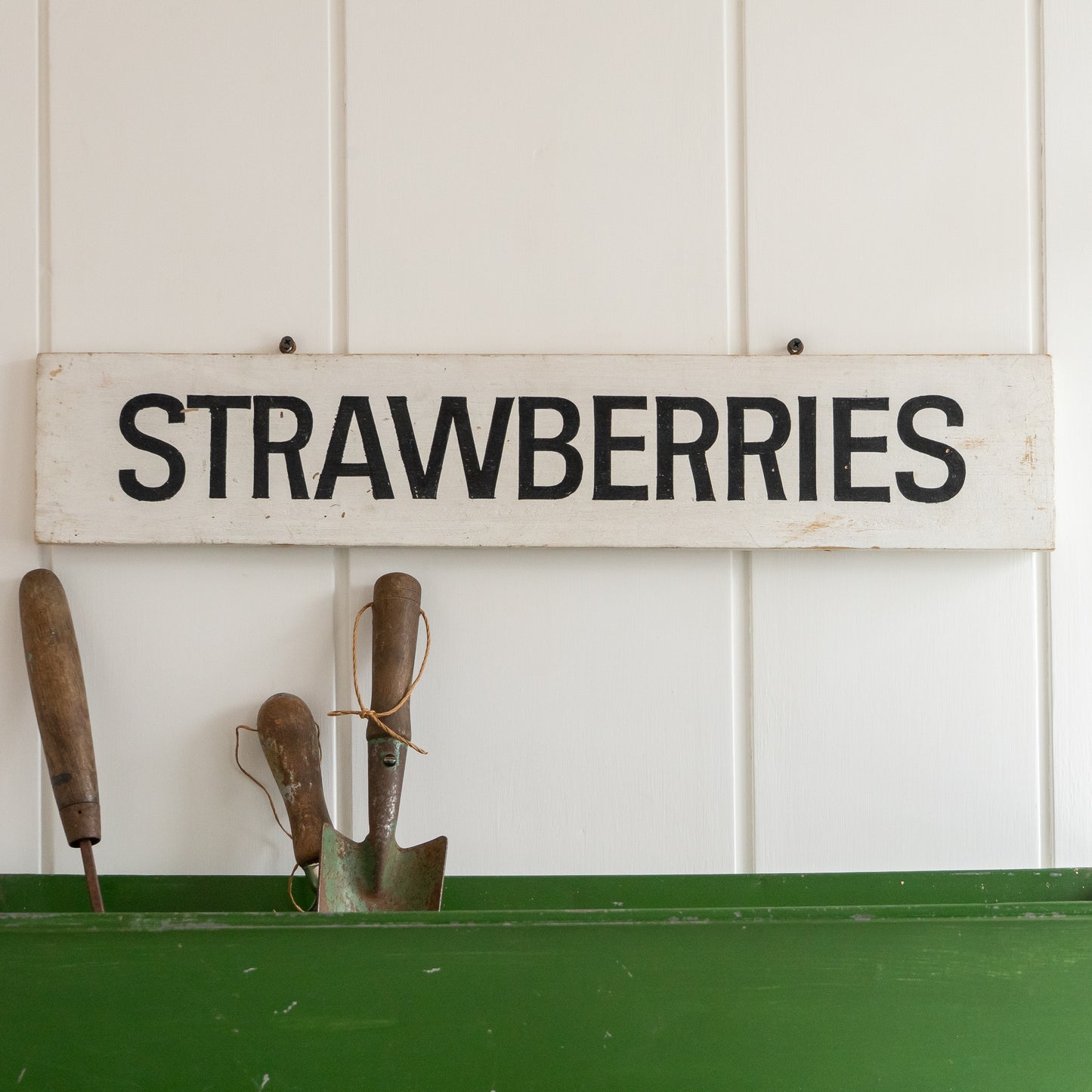Hand Painted Strawberries Sign