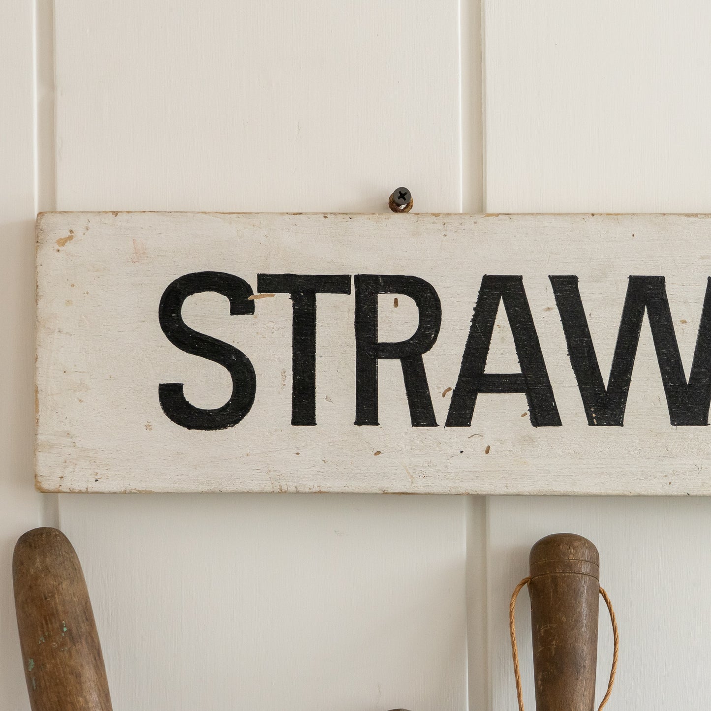 Hand Painted Strawberries Sign