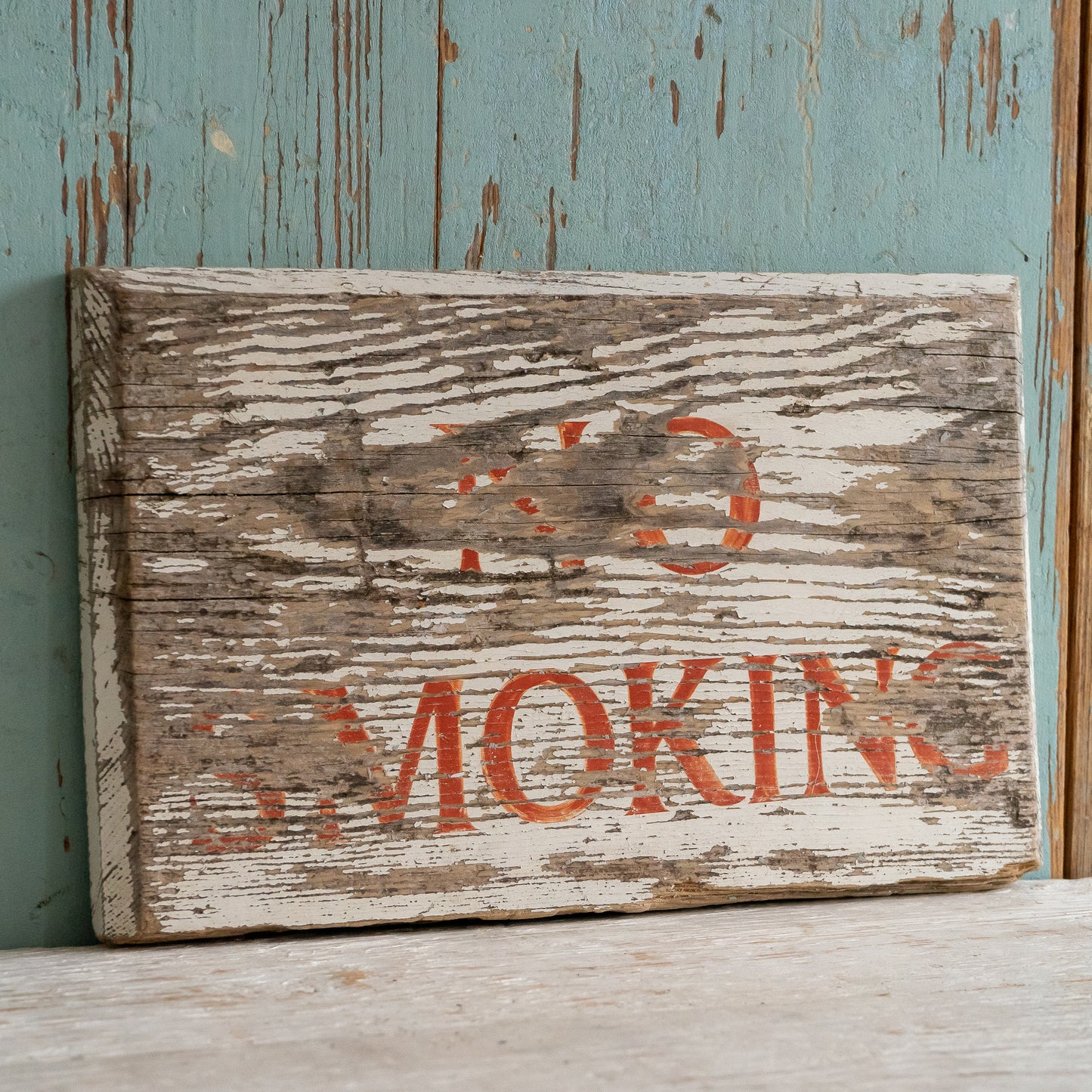Hand Painted Wooden NO SMOKING Sign