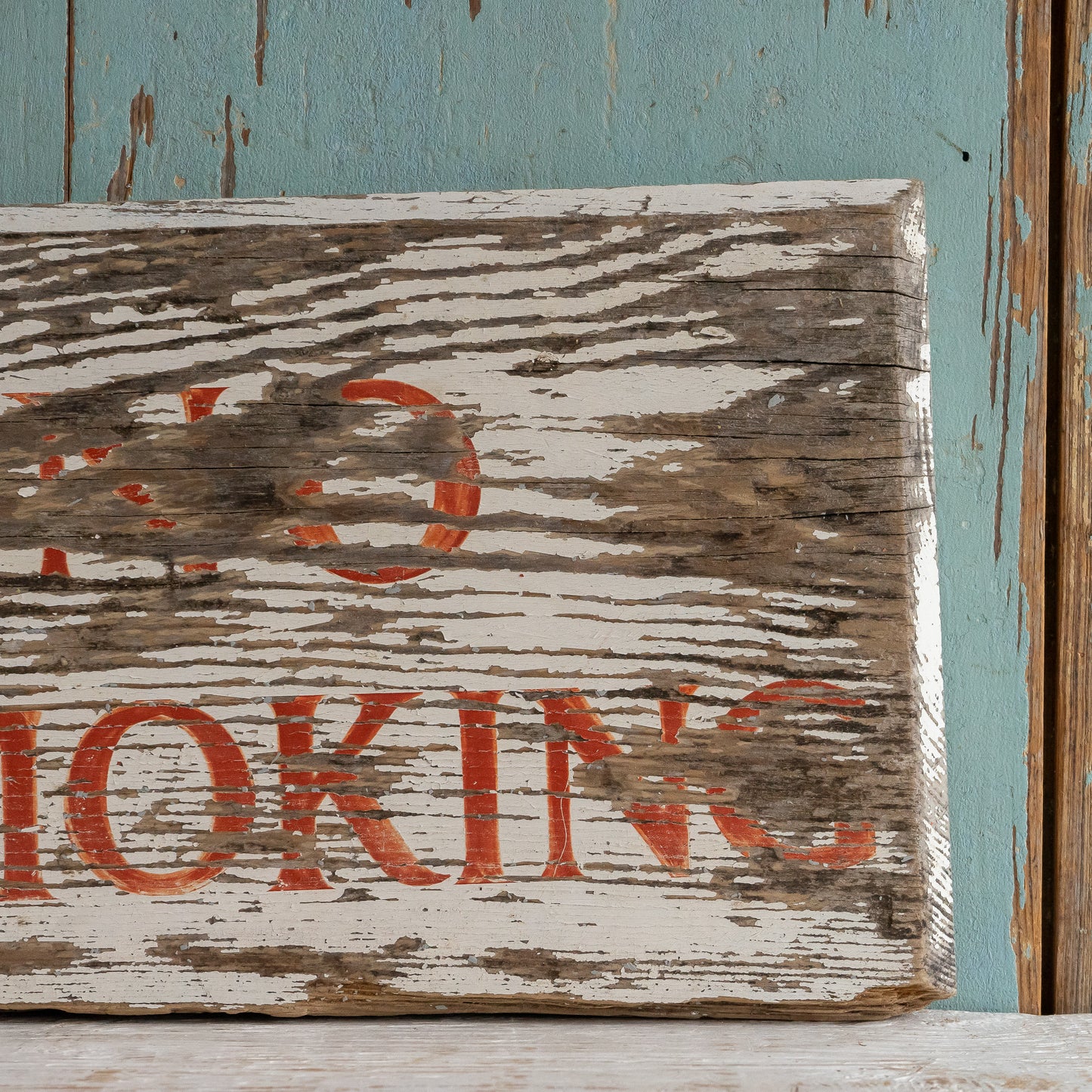 Hand Painted Wooden NO SMOKING Sign