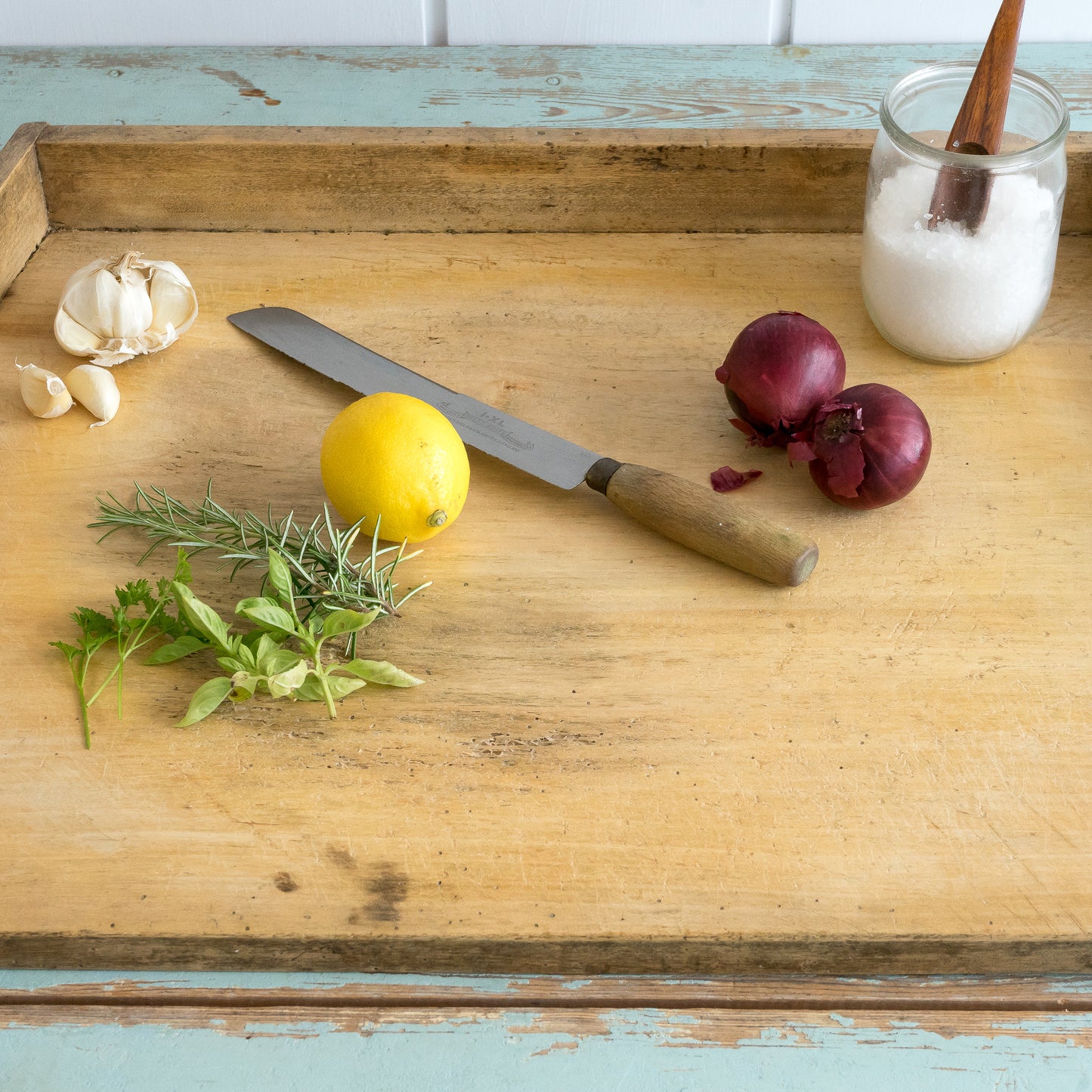 Large Rustic Herb Chopping Board