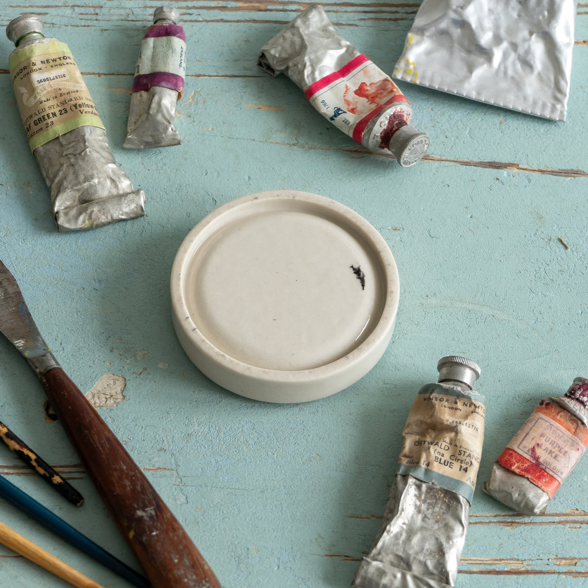 Little round Ironstone Paint Palette