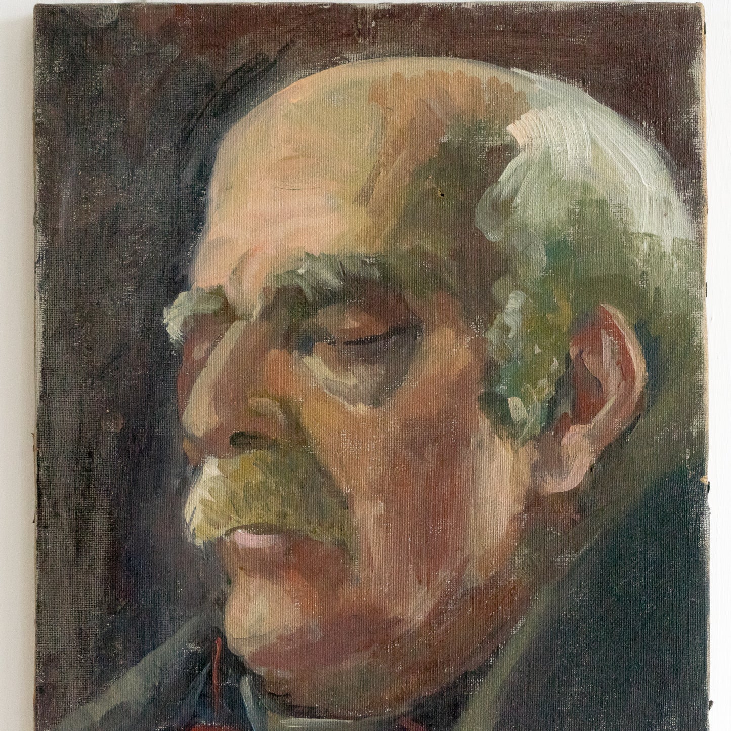 Oil on Canvas Portrait Painting of an Older Gentleman