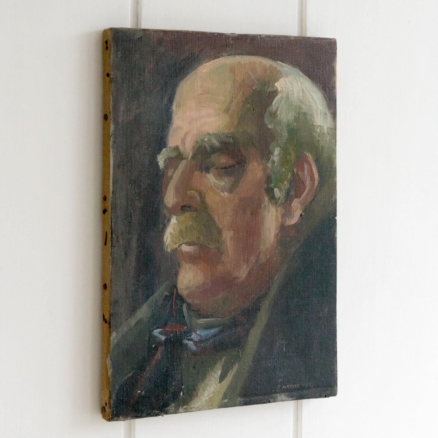 Oil on Canvas Portrait Painting of an Older Gentleman