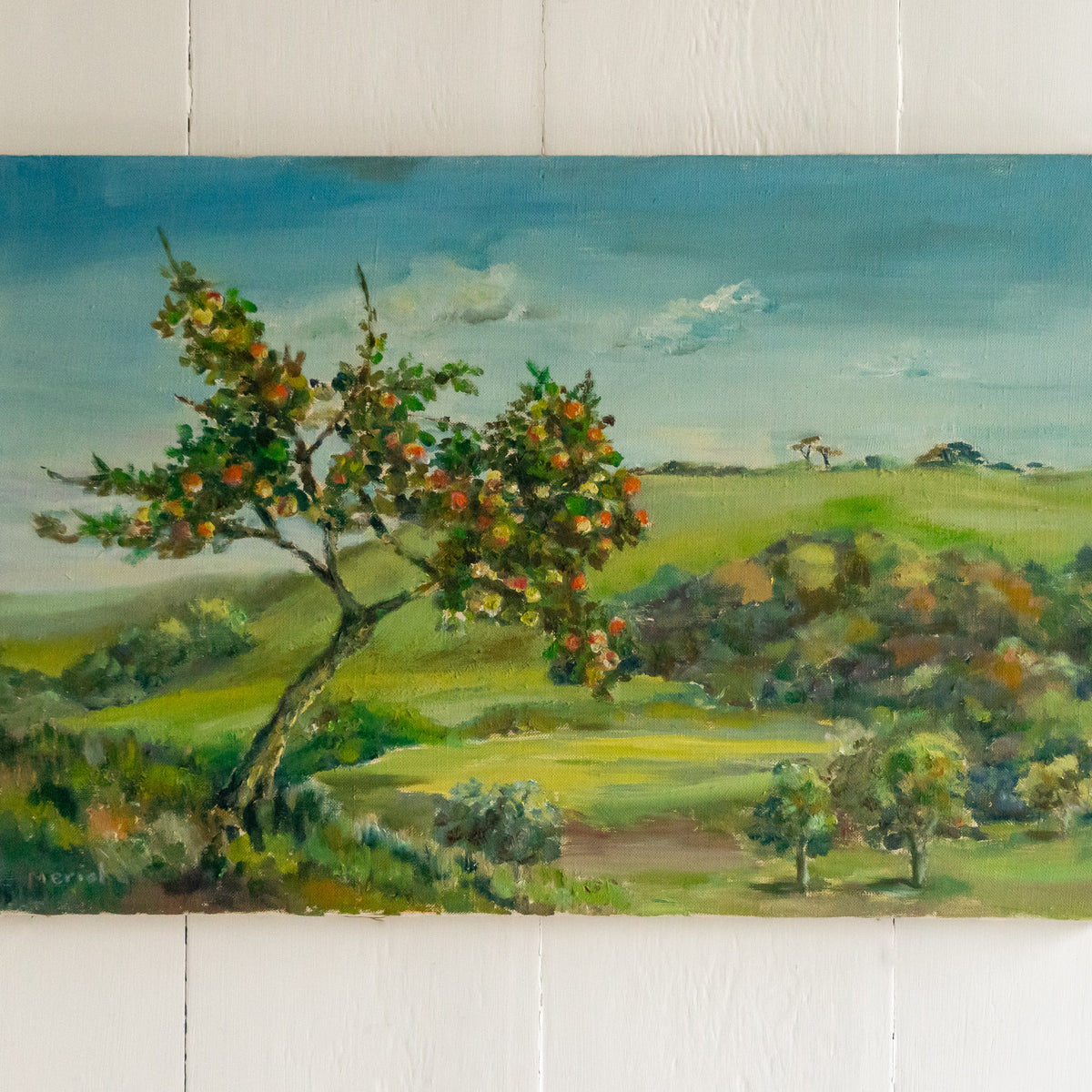 Oil Painting of a Fruit Tree