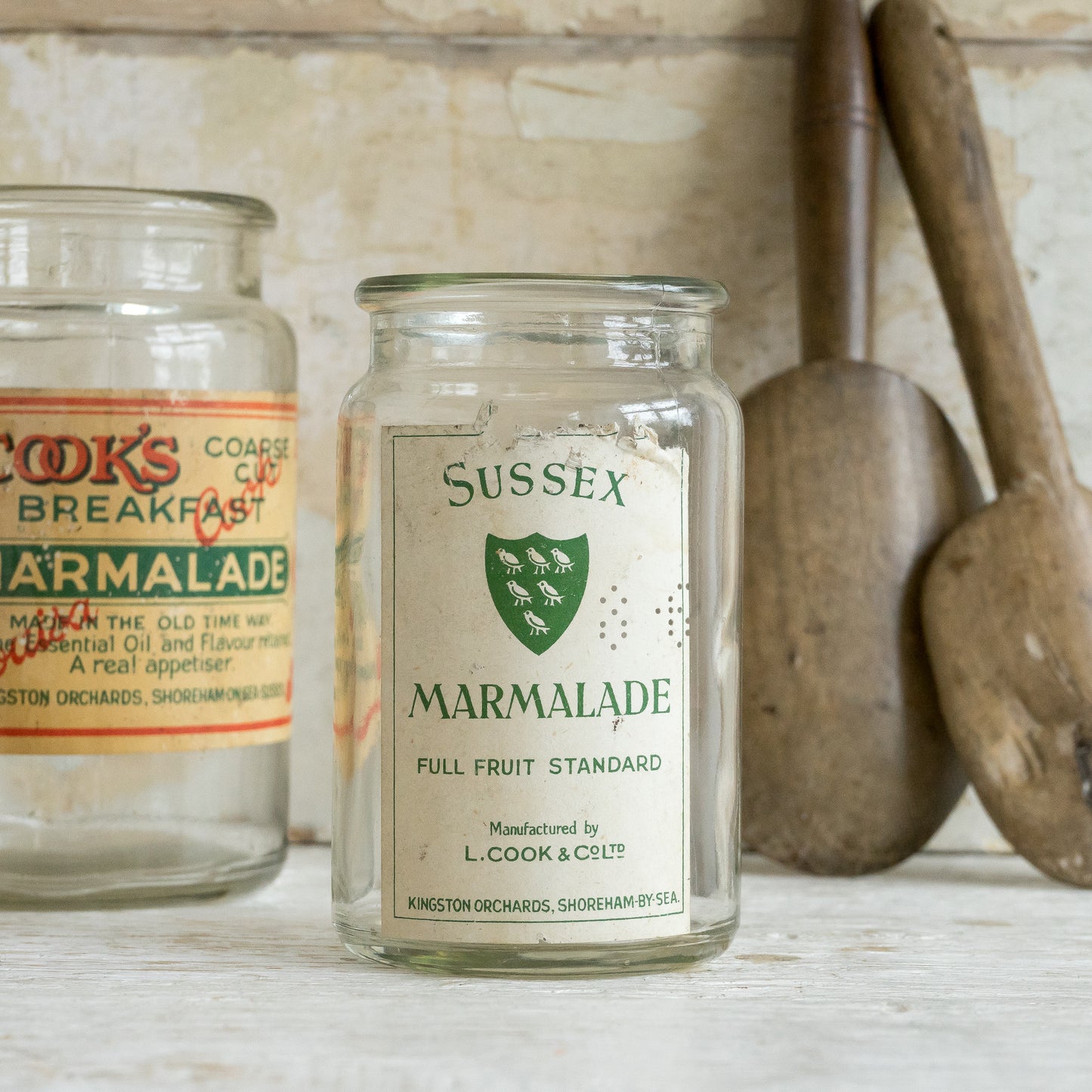 Old Sussex Marmalde Jars with Original Paper Labels