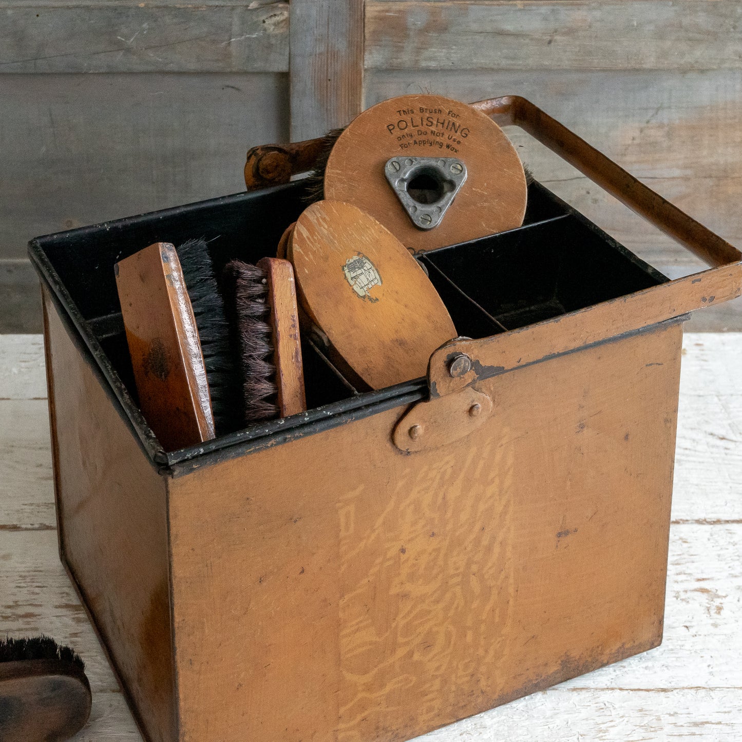 Original Grain Effect Metal Maids Box and Liner