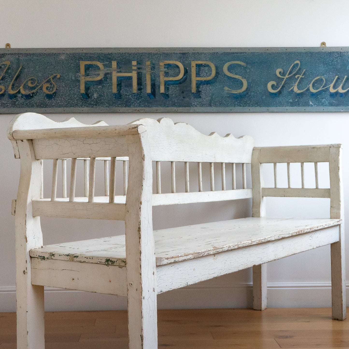 Original Painted Antique Bench