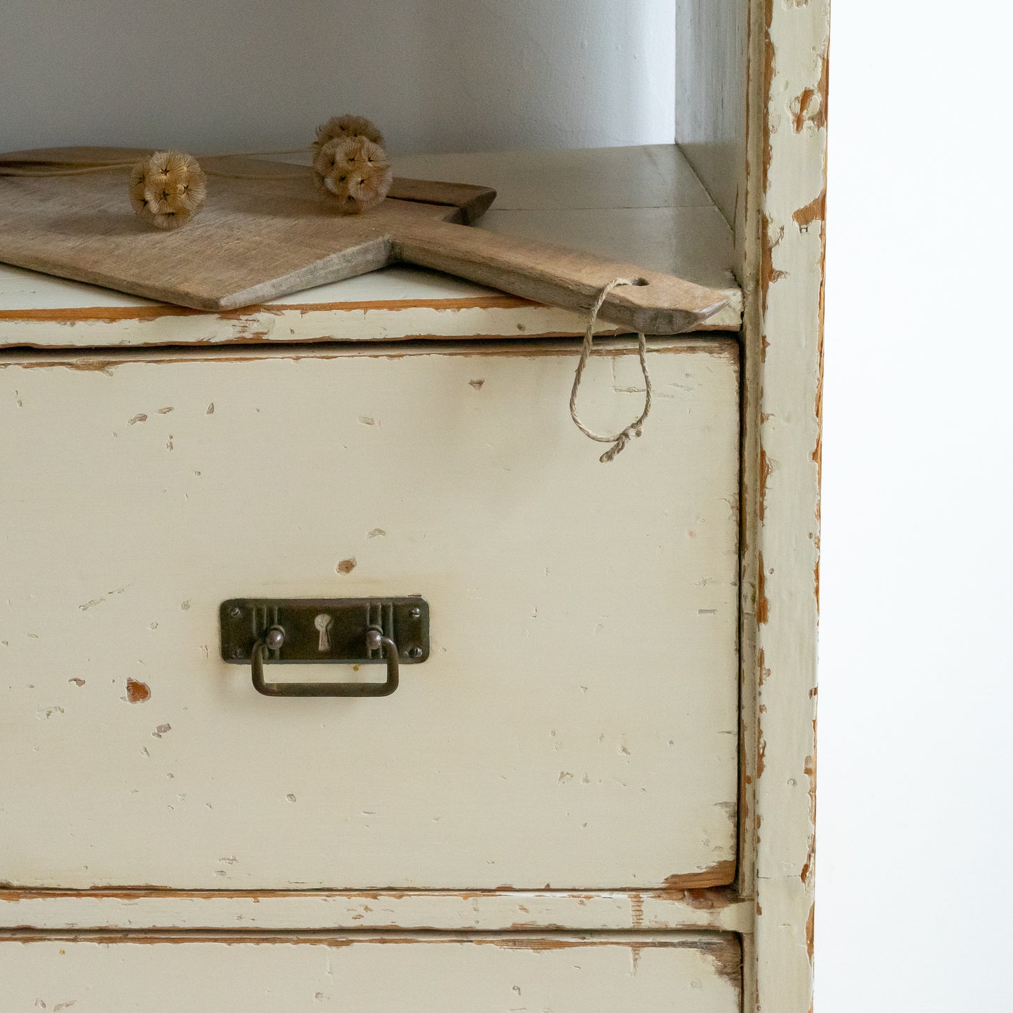 Original Painted Floor Standing Shelf and Drawer Unit