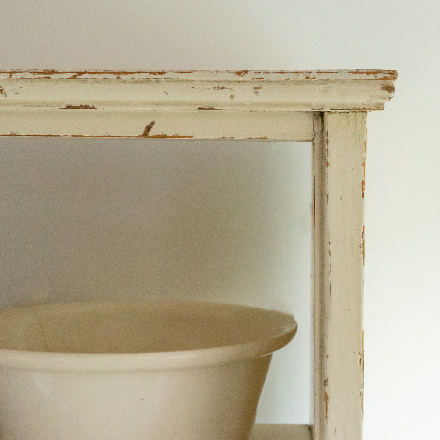 Original Painted Floor Standing Shelf and Drawer Unit